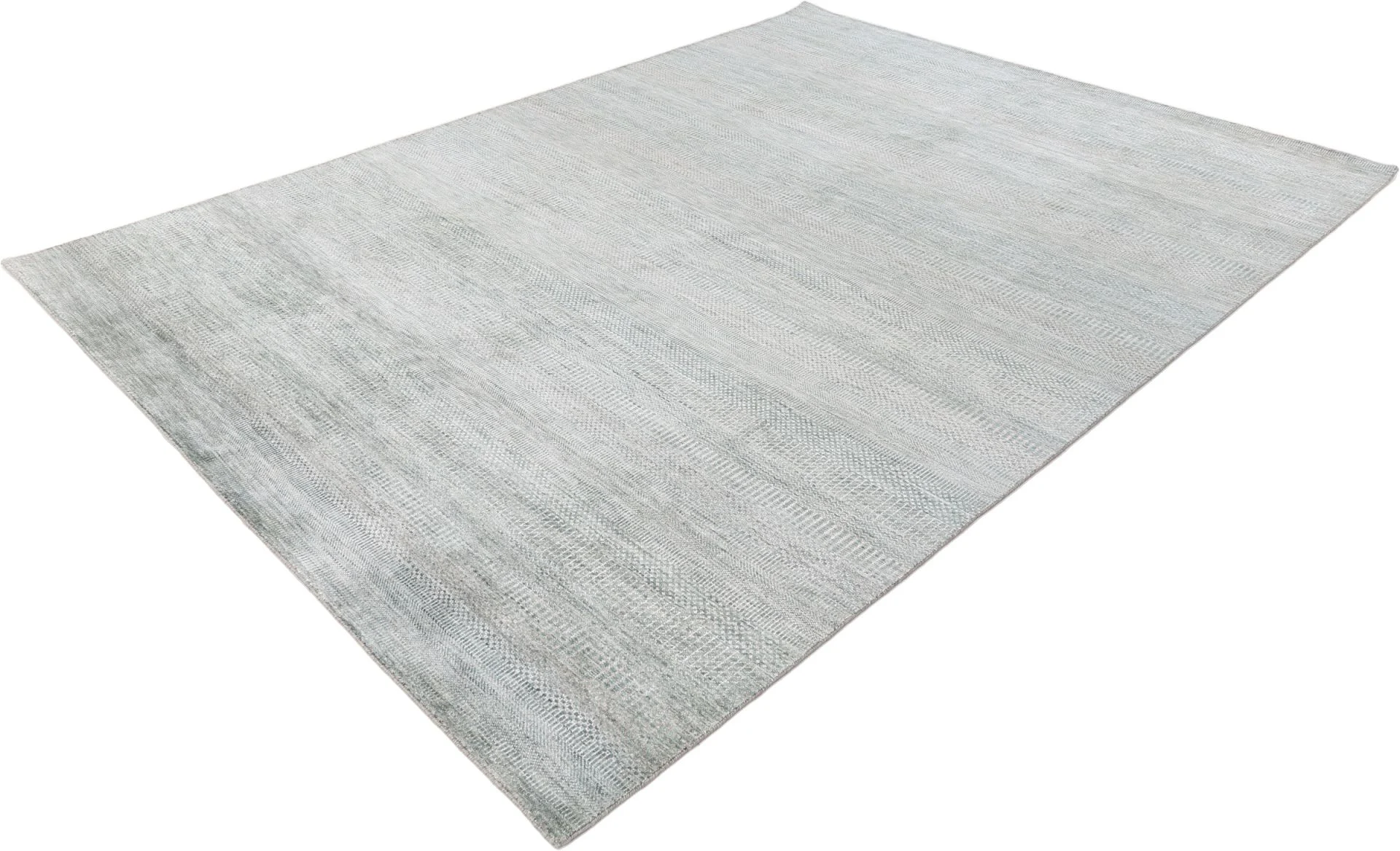 Hand-Knotted Wool & Silk Indian Rug, 276 × 374 cm