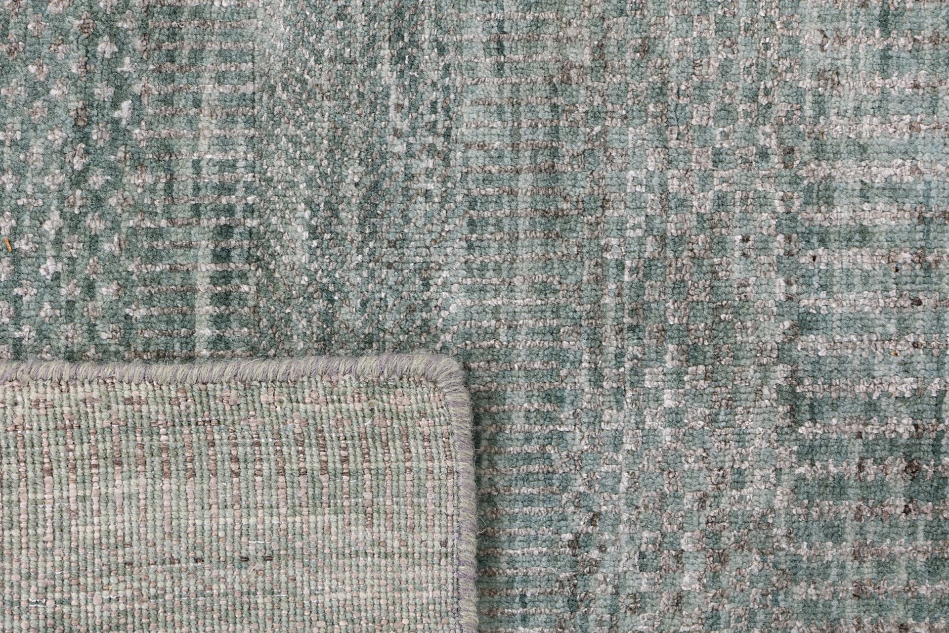 Hand-Knotted Wool & Silk Indian Rug, 276 × 374 cm