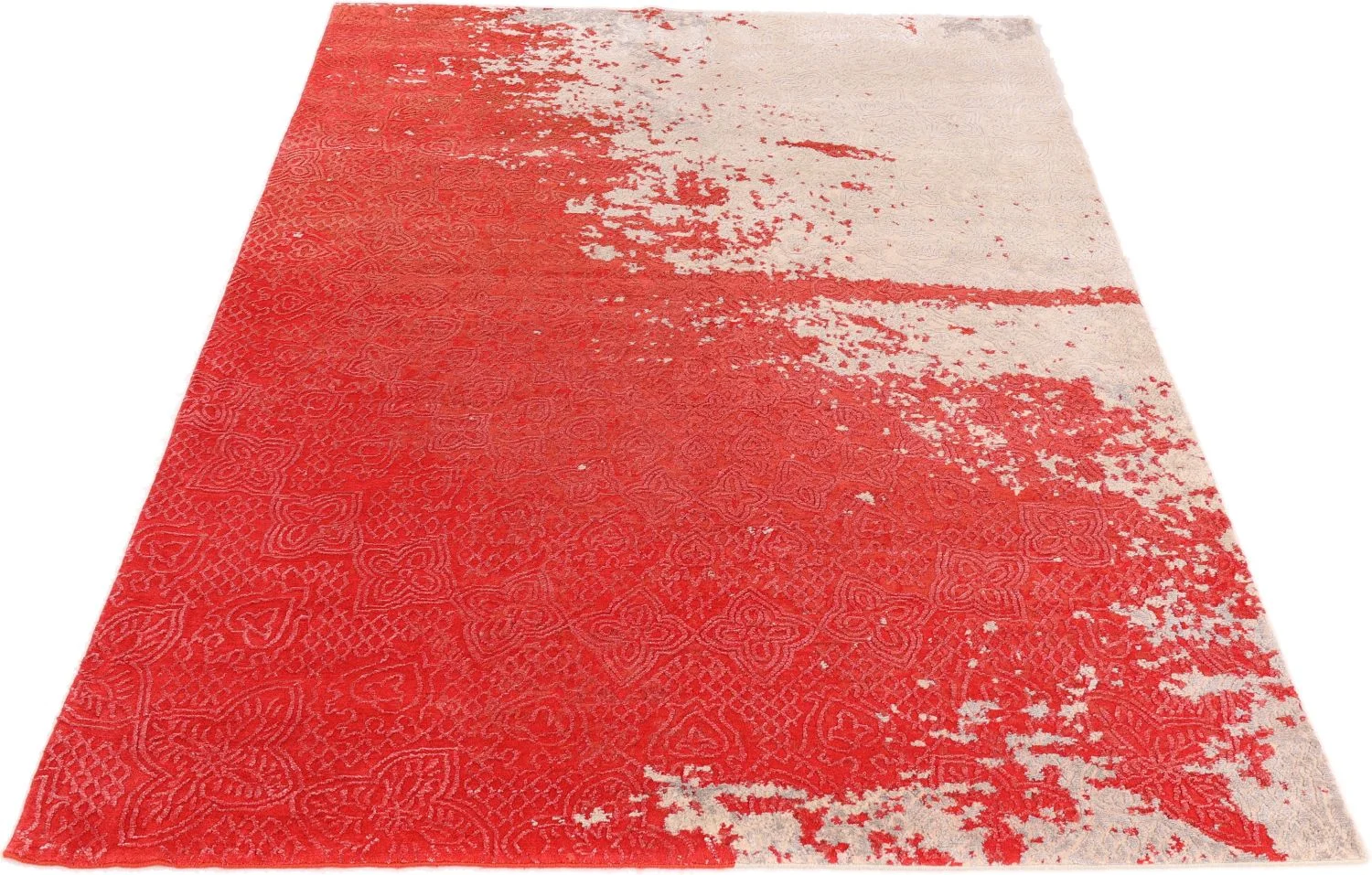 Indian Rug — hand-knotted, 167 × 244 cm, Wool & Silk