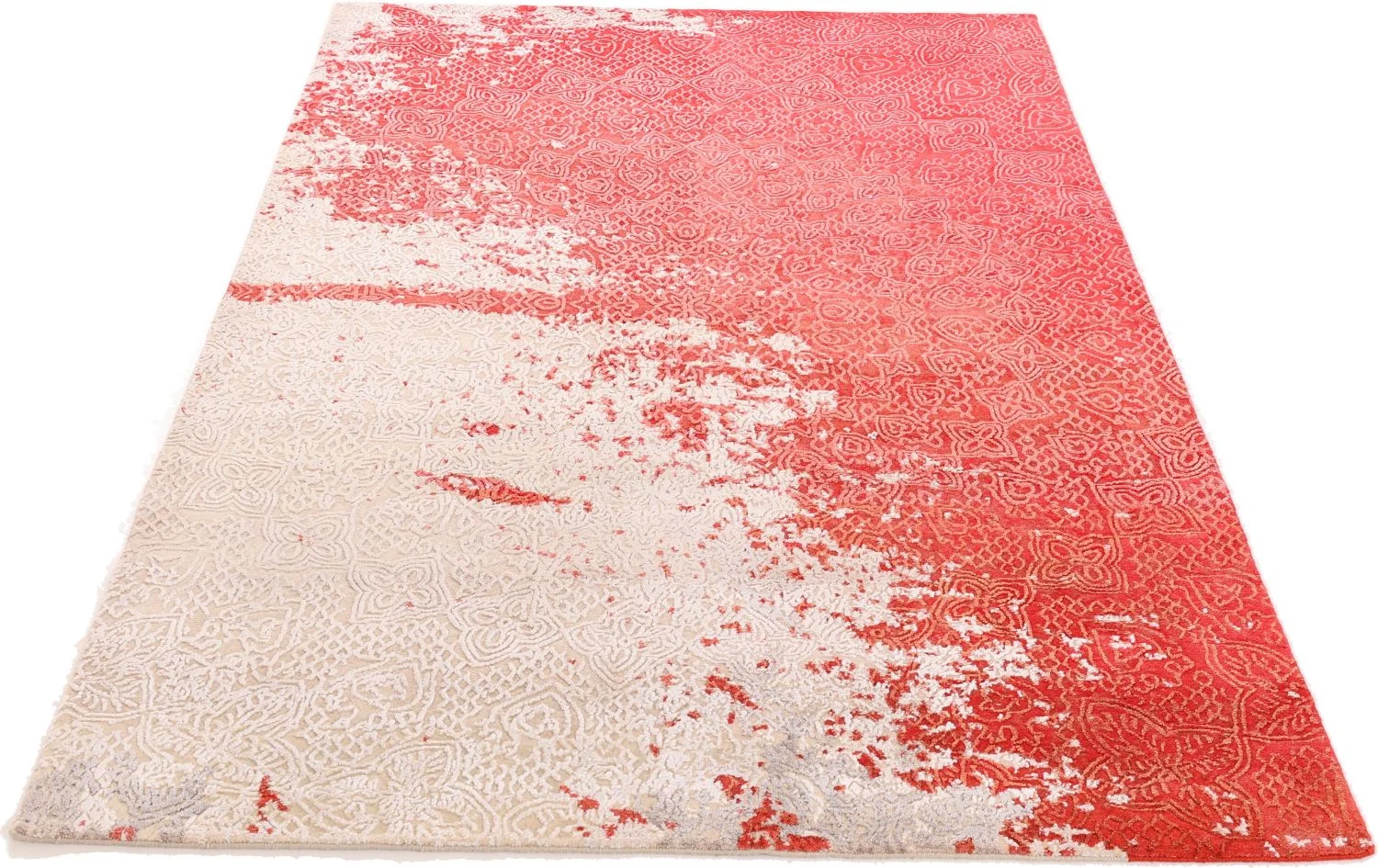 Indian Rug — hand-knotted, 167 × 244 cm, Wool & Silk