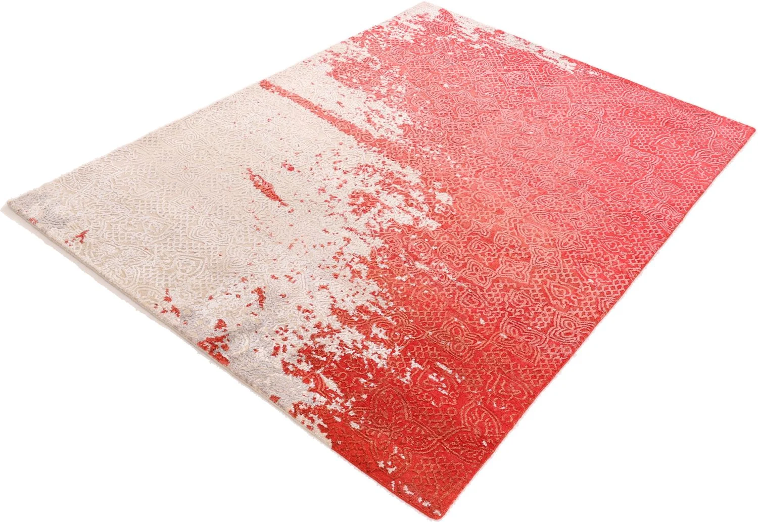 Indian Rug — hand-knotted, 167 × 244 cm, Wool & Silk