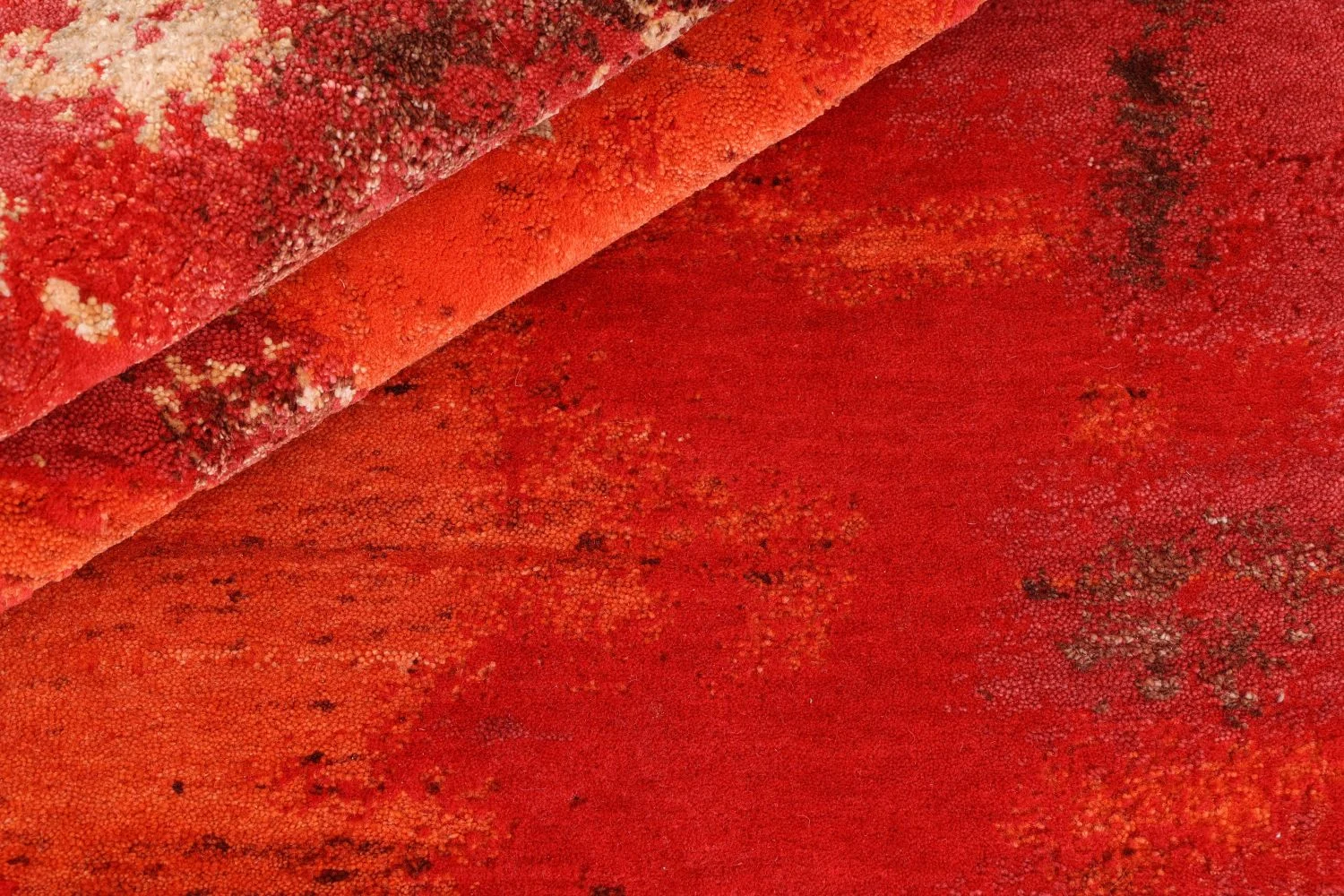 Hand-Knotted Wool & Silk Indian Rug, 167 × 248 cm