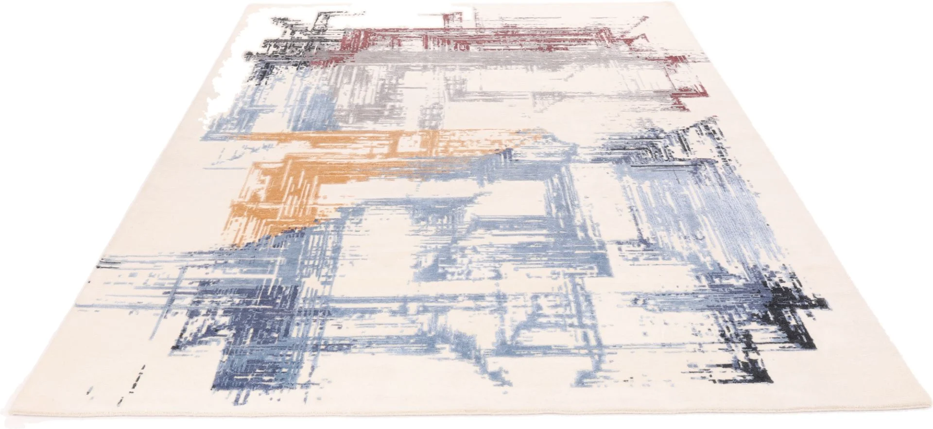 Hand-Knotted Wool & Silk Indian Rug, 250 × 308 cm