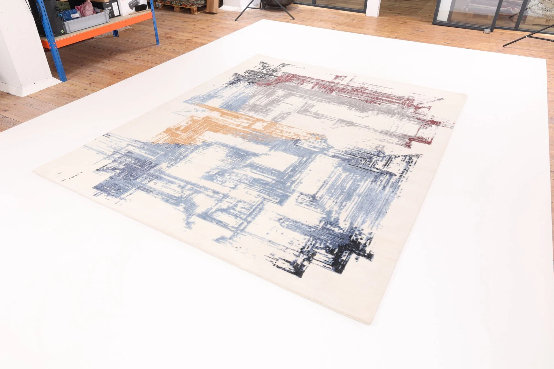 Hand-Knotted Wool & Silk Indian Rug, 250 × 308 cm