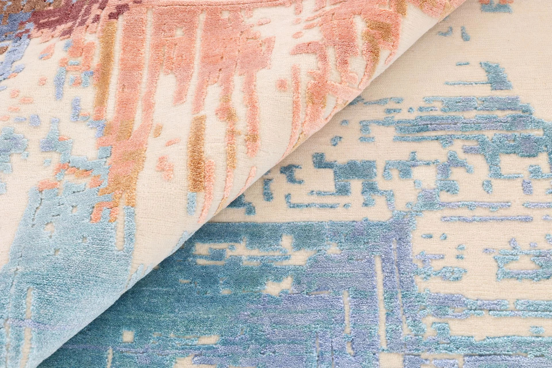 Indian Rug 248 × 298 cm, Wool & Silk, hand-knotted