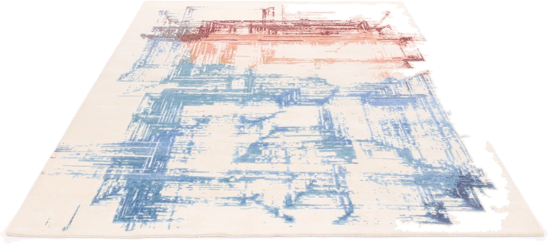 Indian Rug — hand-knotted, 248 × 301 cm, Wool & Silk