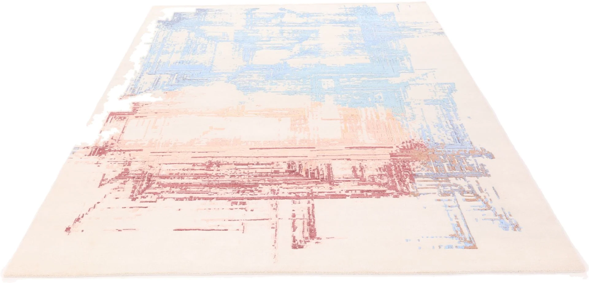 Indian Rug — hand-knotted, 248 × 301 cm, Wool & Silk
