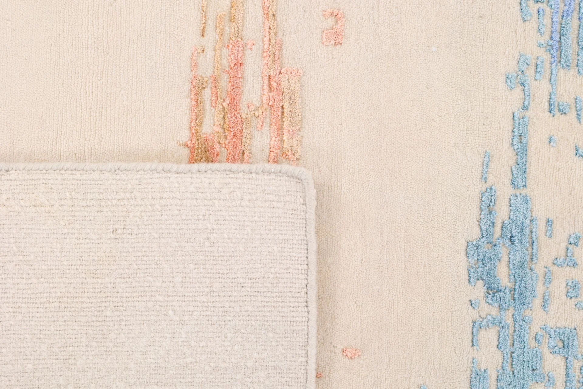 Indian Rug — hand-knotted, 248 × 301 cm, Wool & Silk