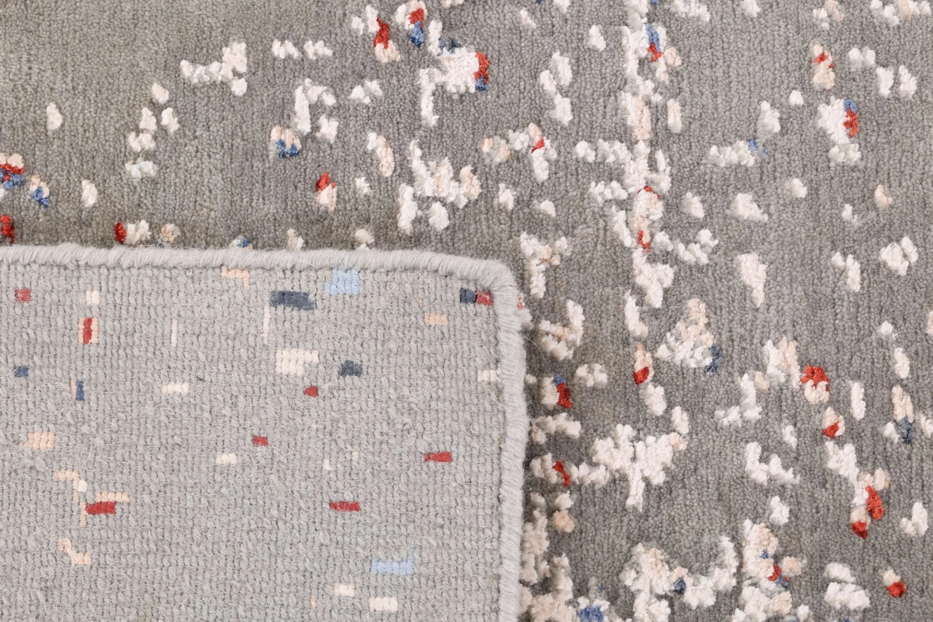 Hand-Knotted Wool & Silk Indian Rug, 252 × 304 cm