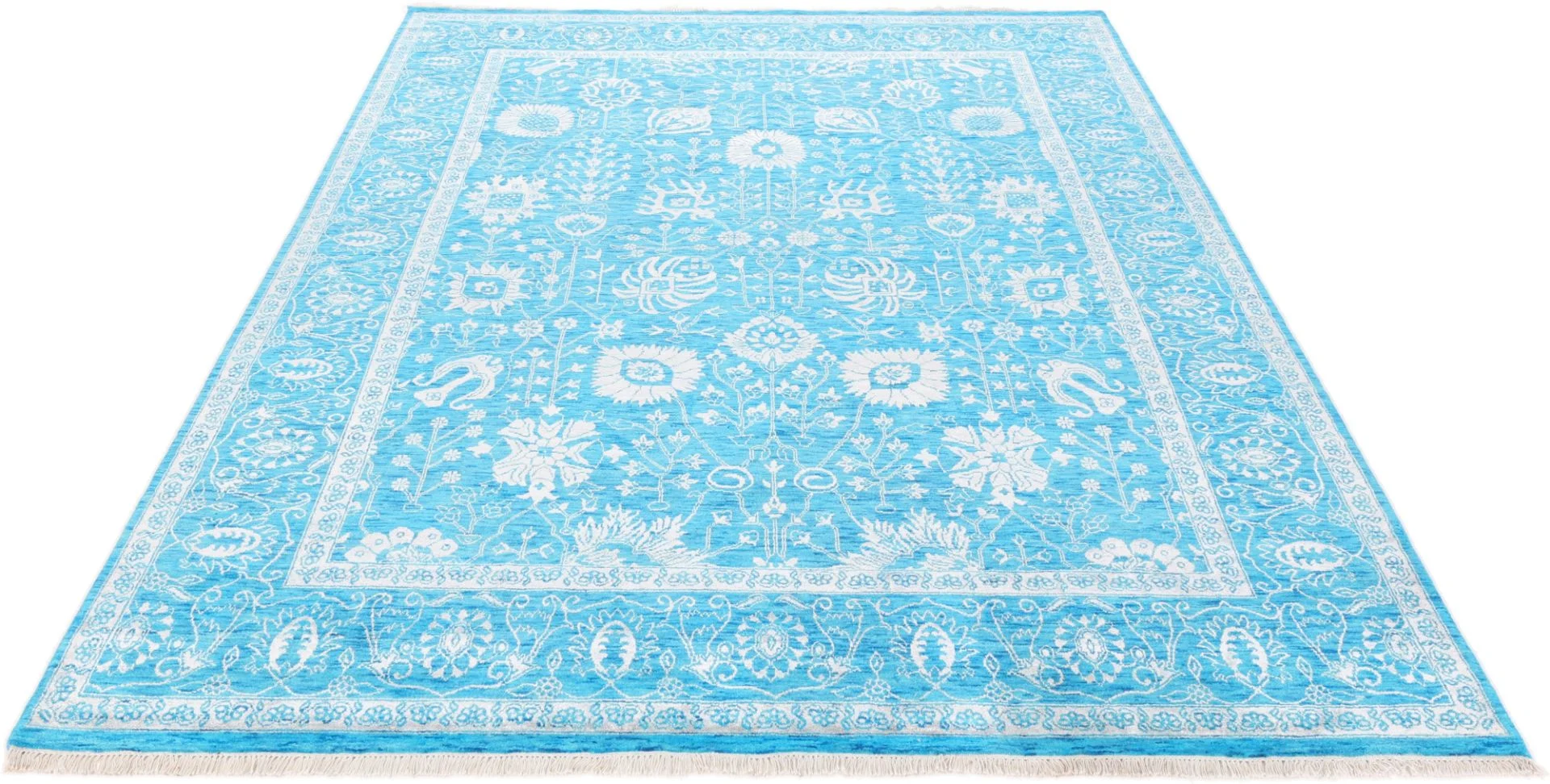 Indian Rug 320 × 240 cm, Wool & Silk, hand-knotted