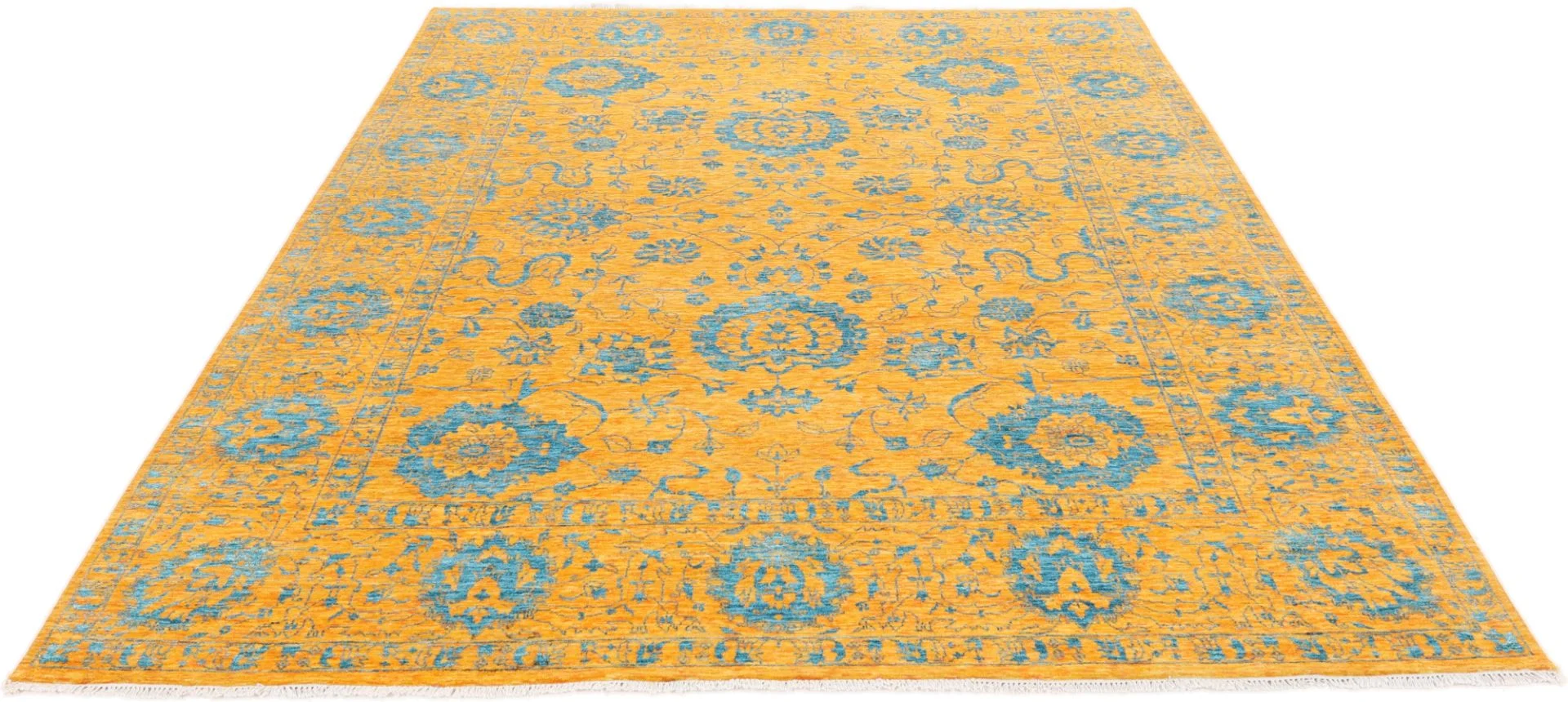 Indian Rug 245 × 303 cm, Wool & Silk, hand-knotted