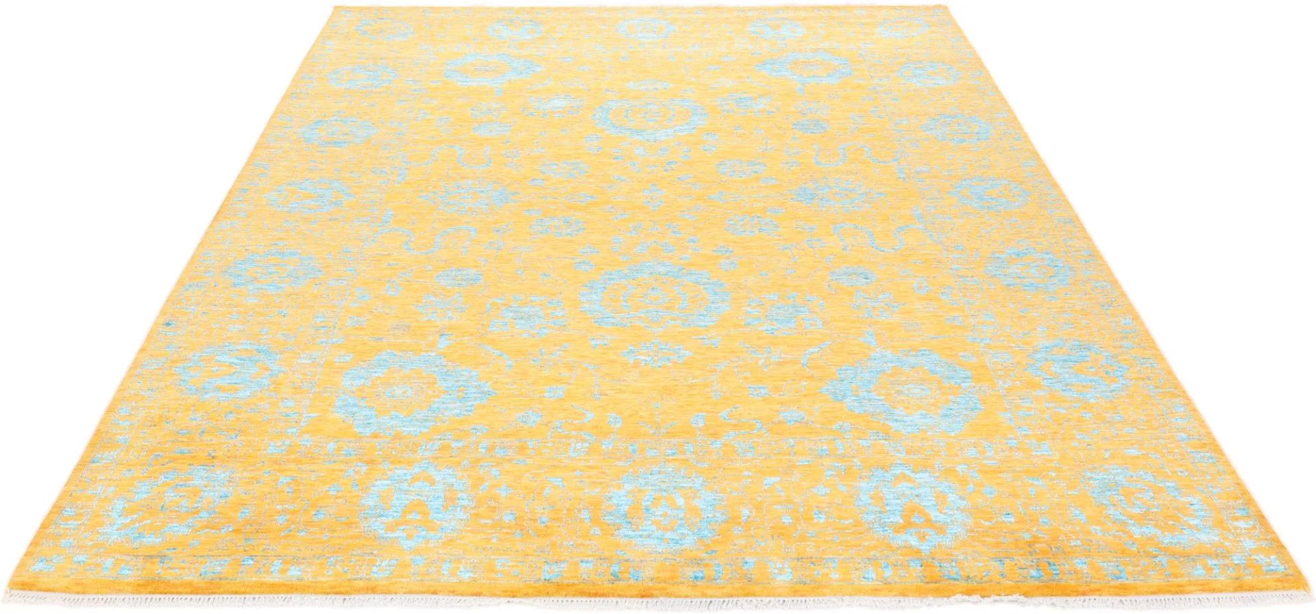 Indian Rug 245 × 303 cm, Wool & Silk, hand-knotted