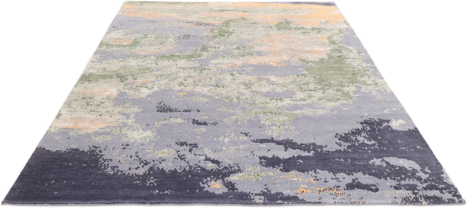 Indian Rug — hand-knotted, 308 × 240 cm, Wool & Silk
