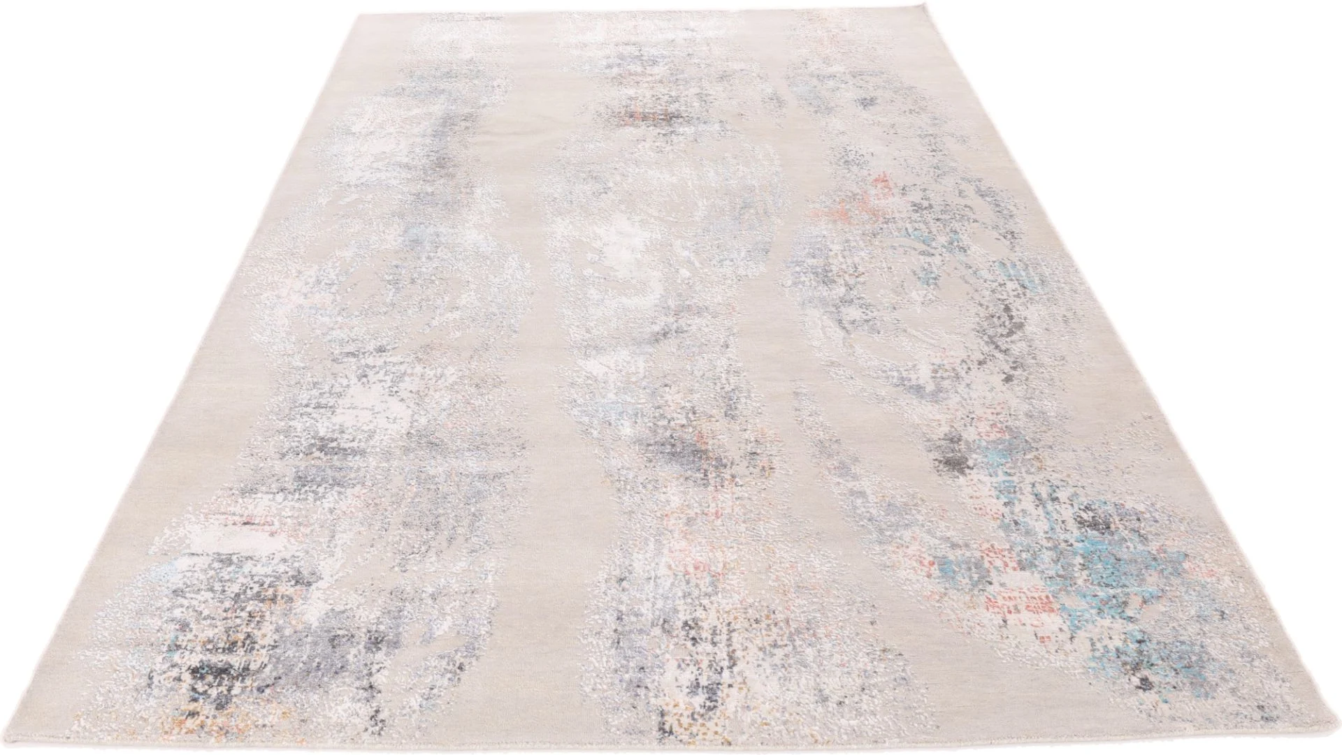 Indian Rug 309 × 202 cm, Wool & Silk, hand-knotted