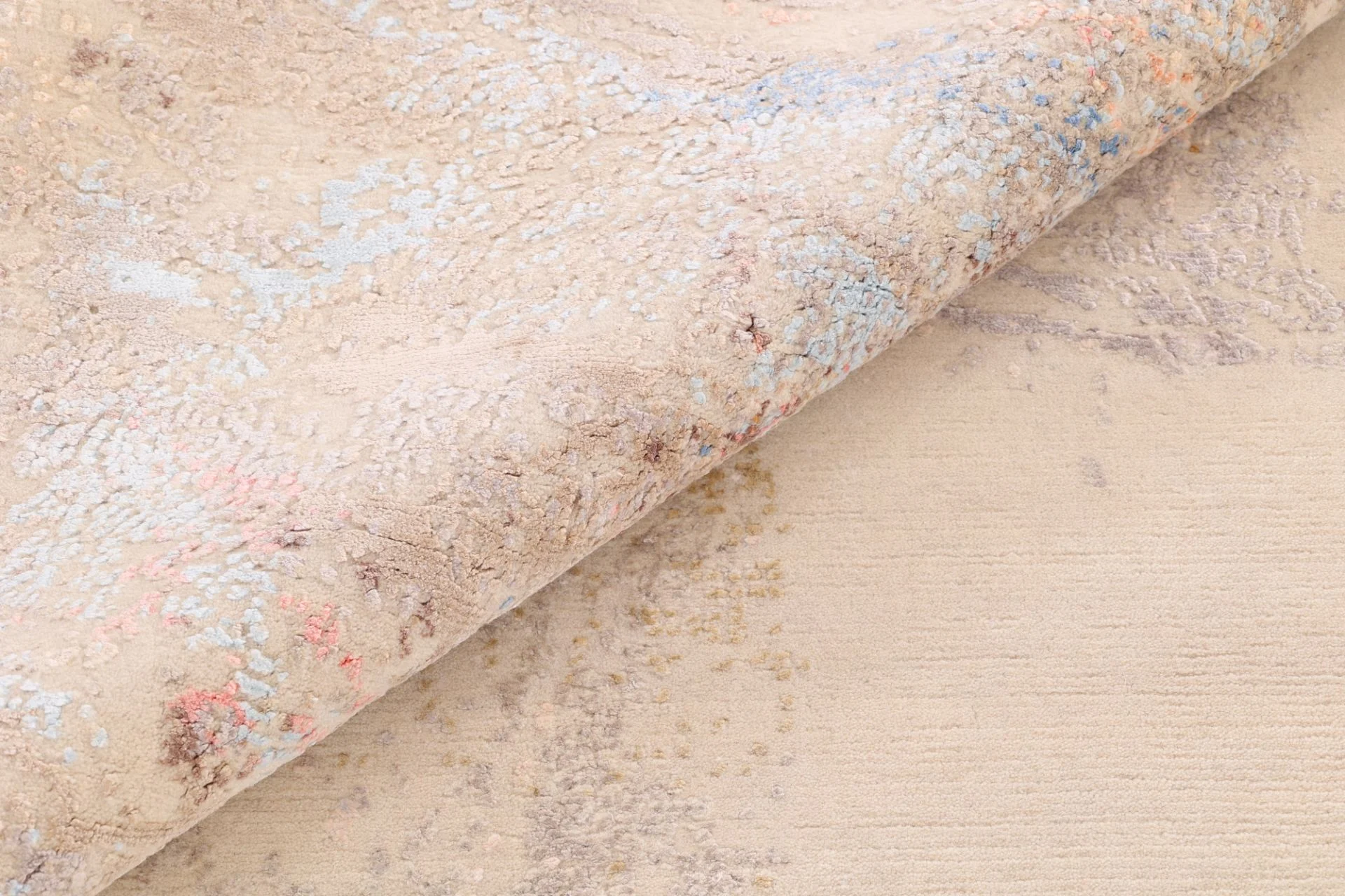 Indian Rug 305 × 247 cm, Wool & Silk, hand-knotted