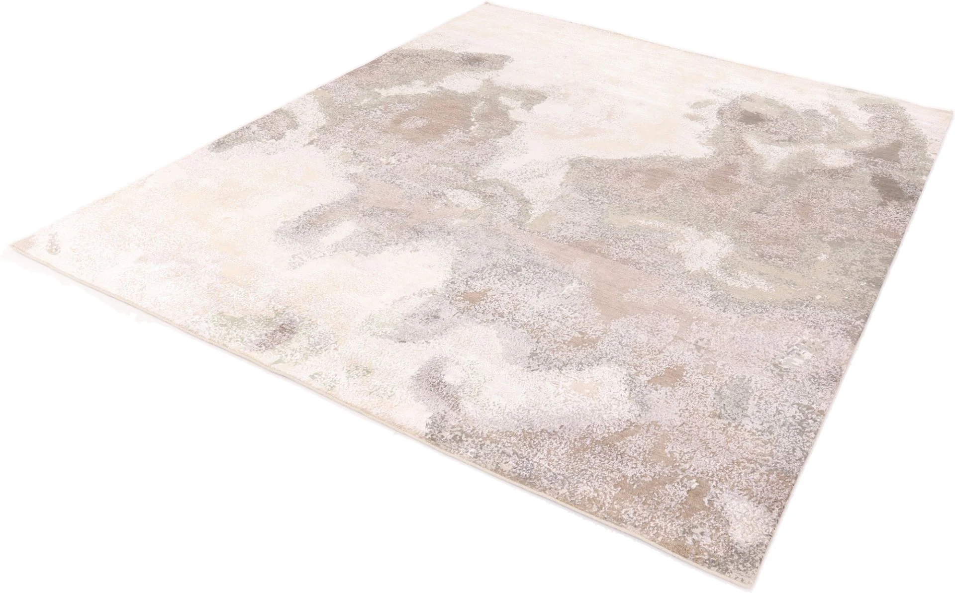 Hand-Knotted Wool & Silk Indian Rug, 304 × 251 cm