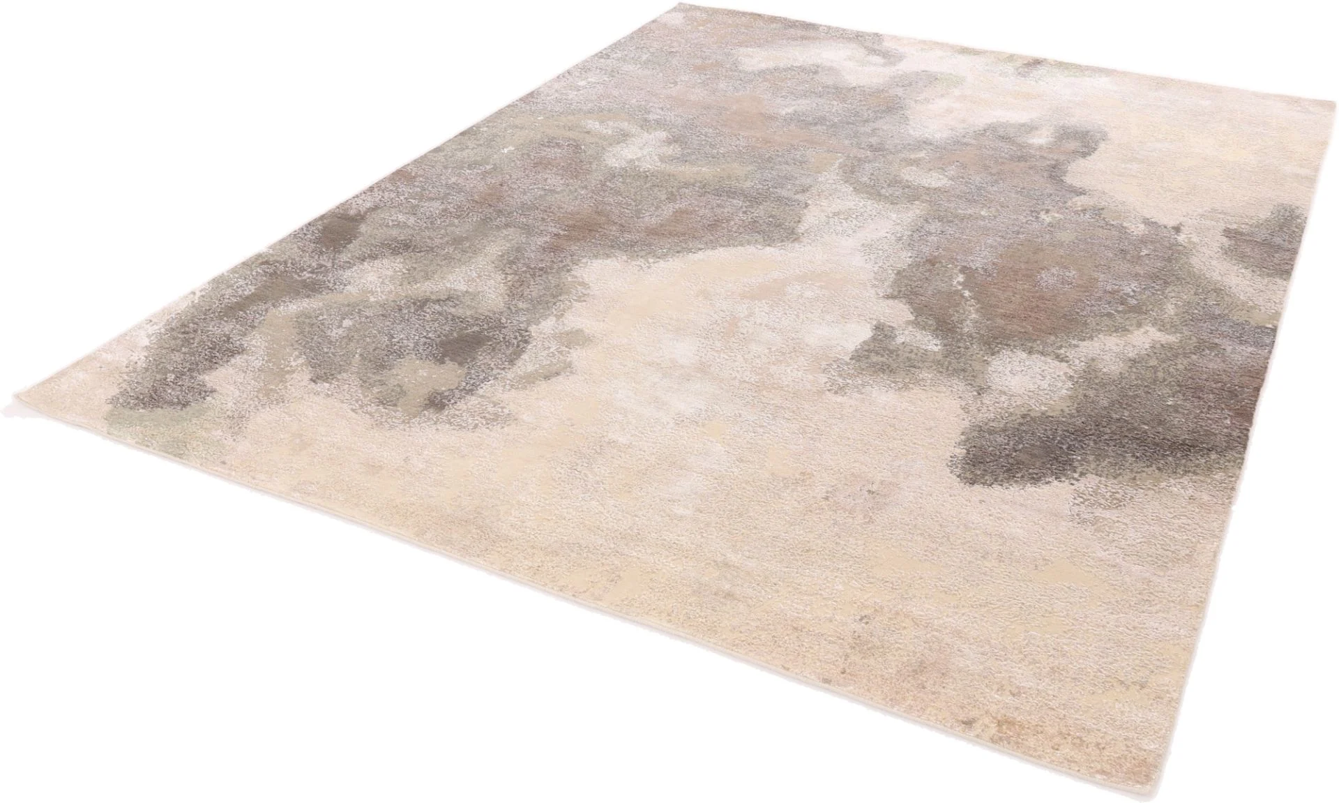 Hand-Knotted Wool & Silk Indian Rug, 304 × 251 cm