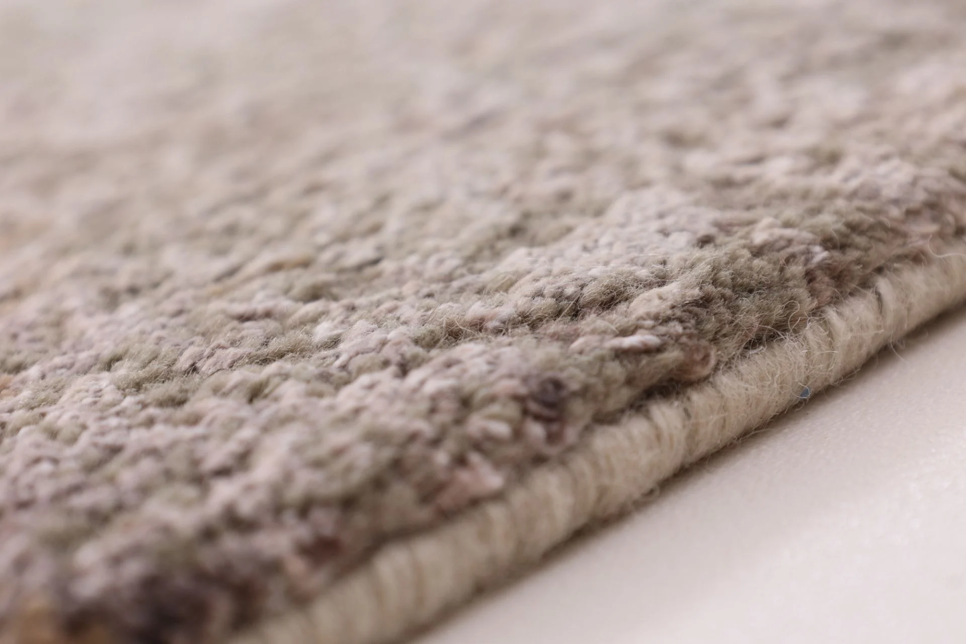 Hand-Knotted Wool & Silk Indian Rug, 304 × 251 cm