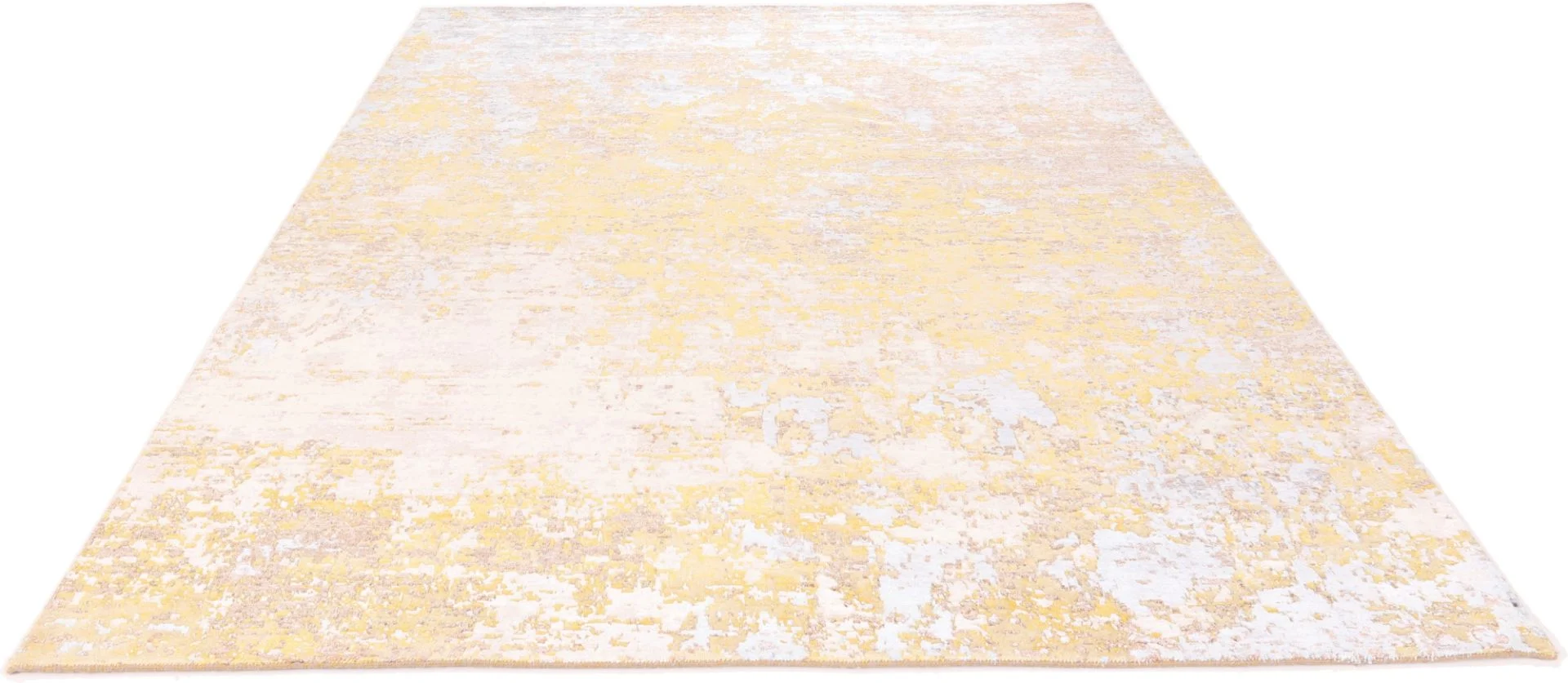 Hand-Knotted Wool & Silk Indian Rug, 303 × 251 cm