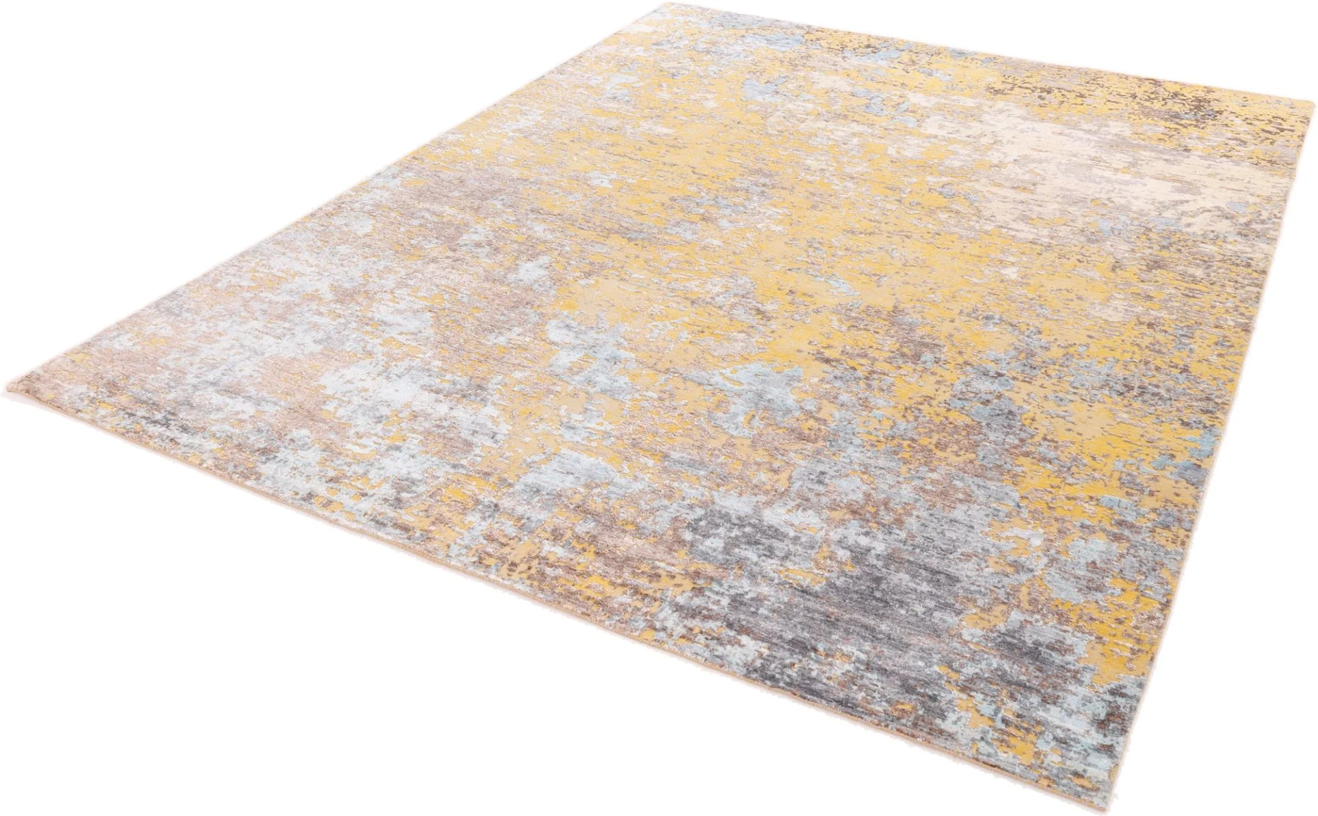 Hand-Knotted Wool & Silk Indian Rug, 303 × 251 cm
