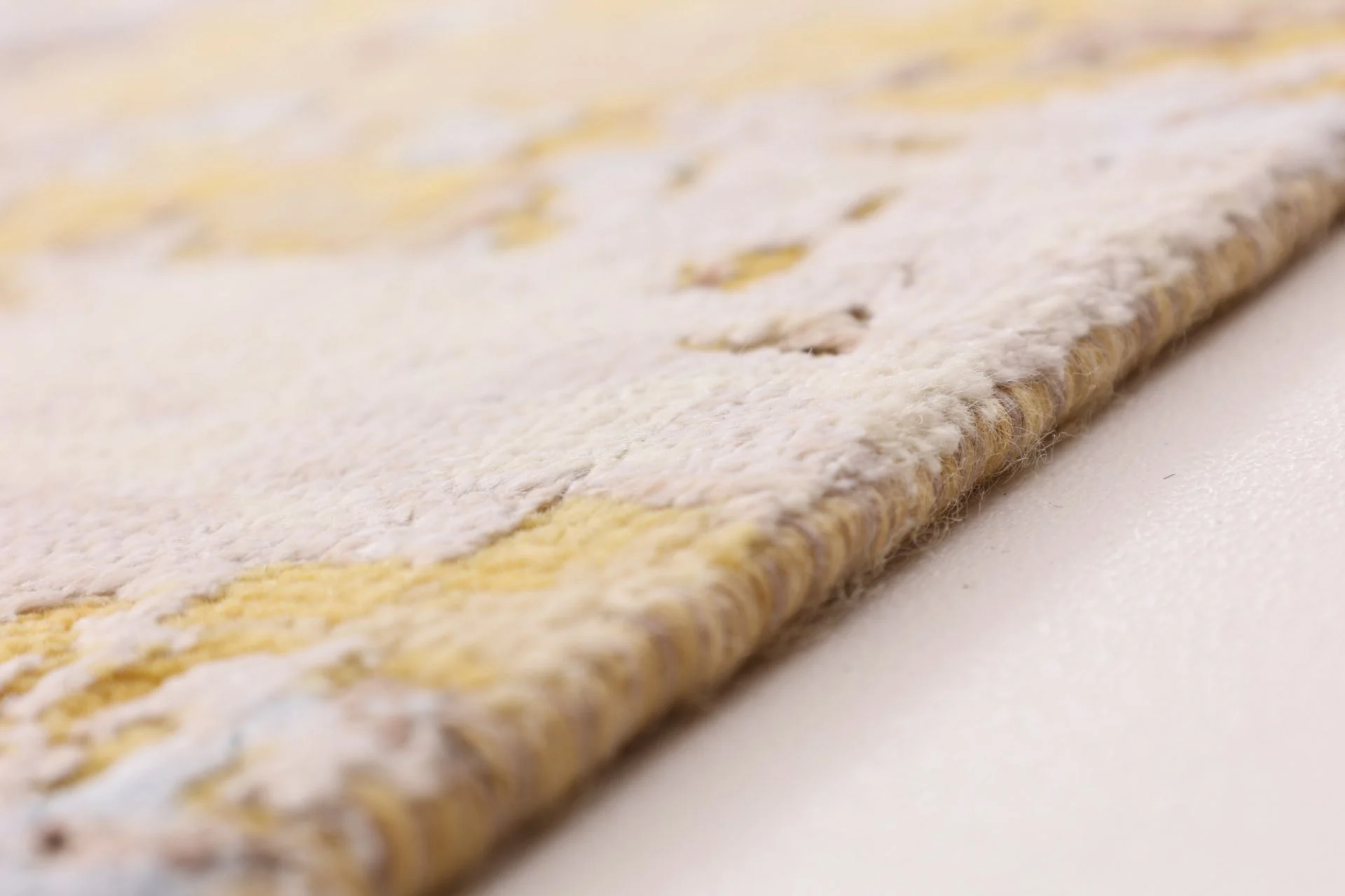 Hand-Knotted Wool & Silk Indian Rug, 303 × 251 cm