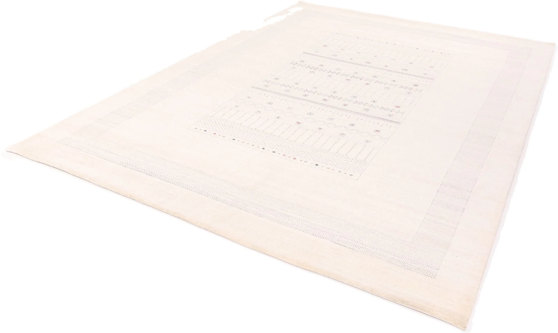 Loribaft Indian Rug — hand-knotted, 366 × 272 cm, Wool & Silk