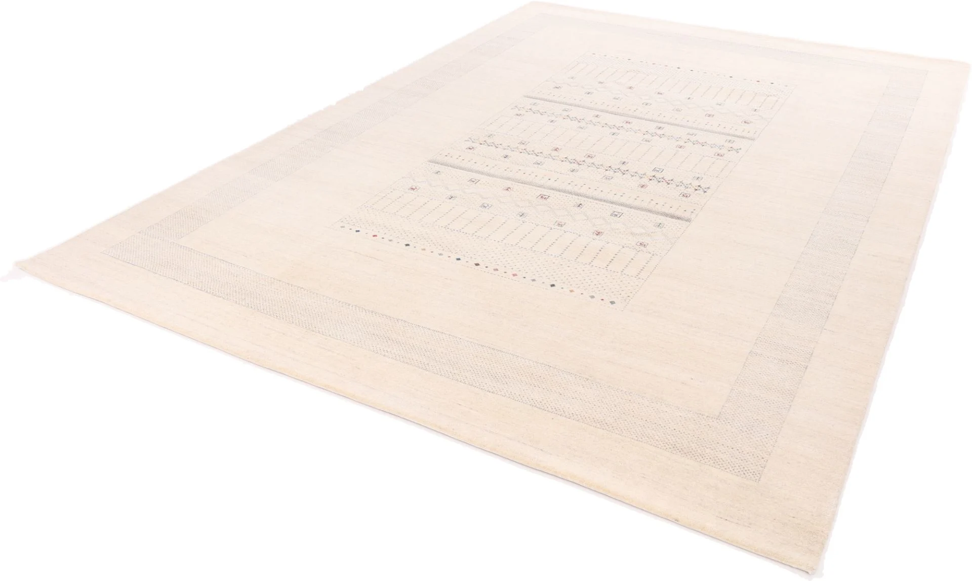 Loribaft Indian Rug — hand-knotted, 366 × 272 cm, Wool & Silk