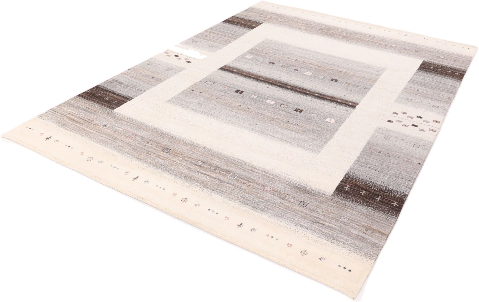 Loribaft Indian Rug — hand-knotted, 348 × 242 cm, Wool & Silk