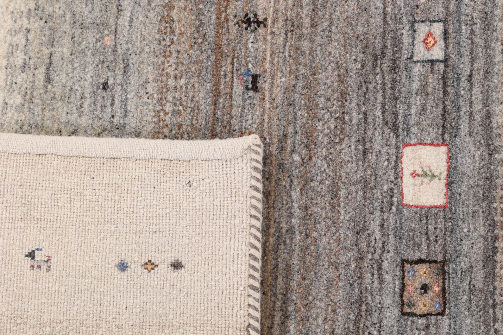 Loribaft Indian Rug — hand-knotted, 348 × 242 cm, Wool & Silk