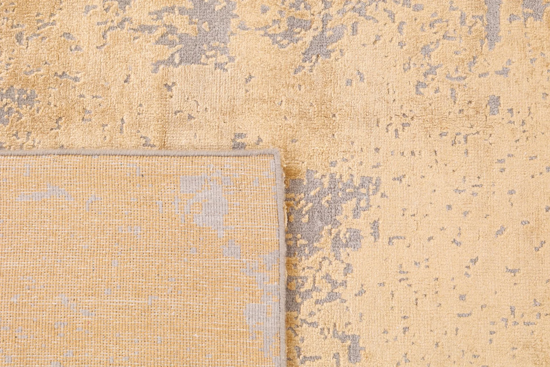 Hand-Knotted Wool & Silk Indian Rug, 242 × 178 cm