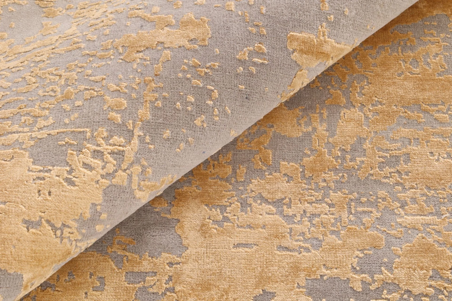 Hand-Knotted Wool & Silk Indian Rug, 242 × 171 cm