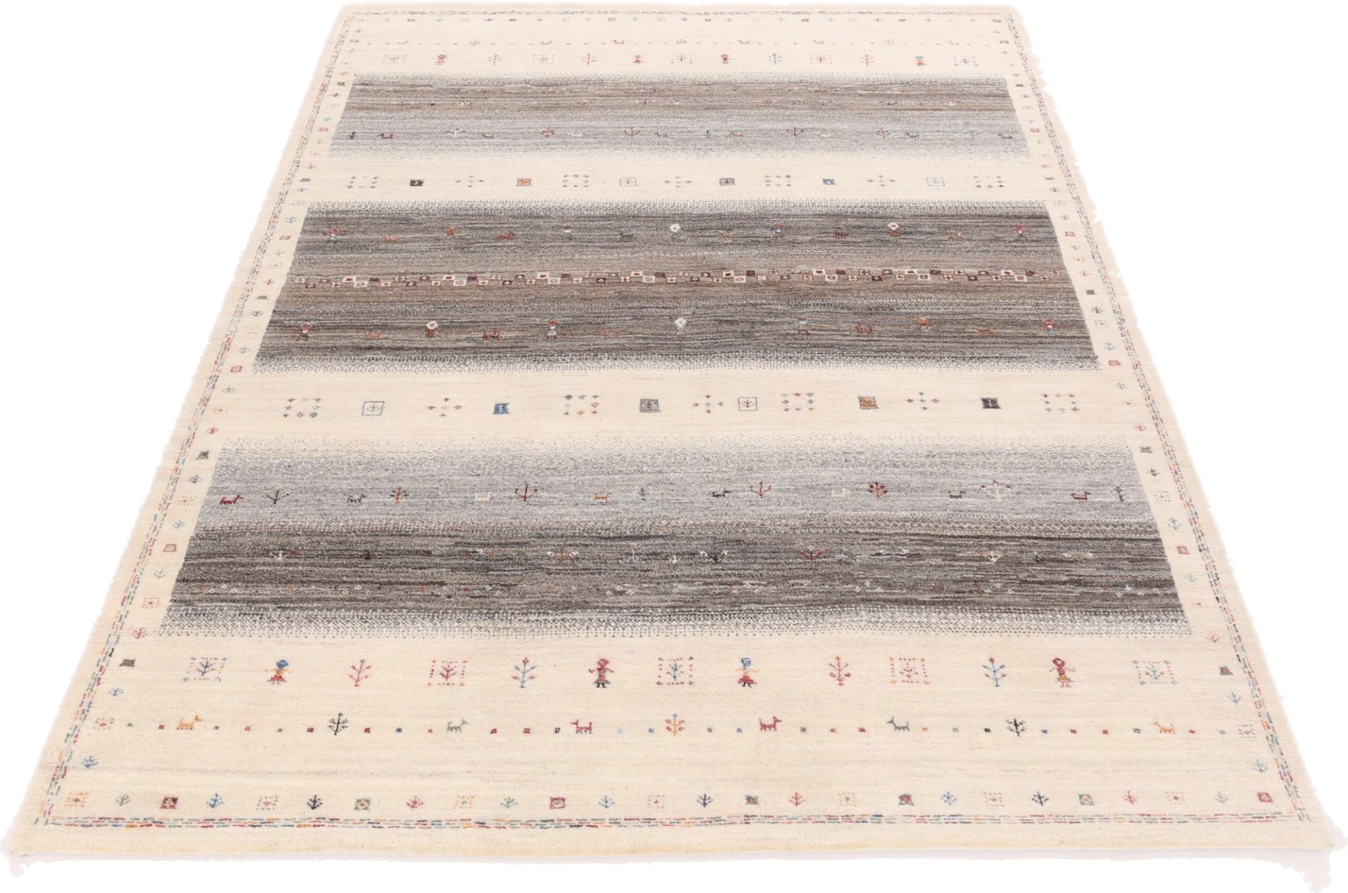 Loribaft Indian Rug — hand-knotted, 248 × 172 cm, Wool & Silk