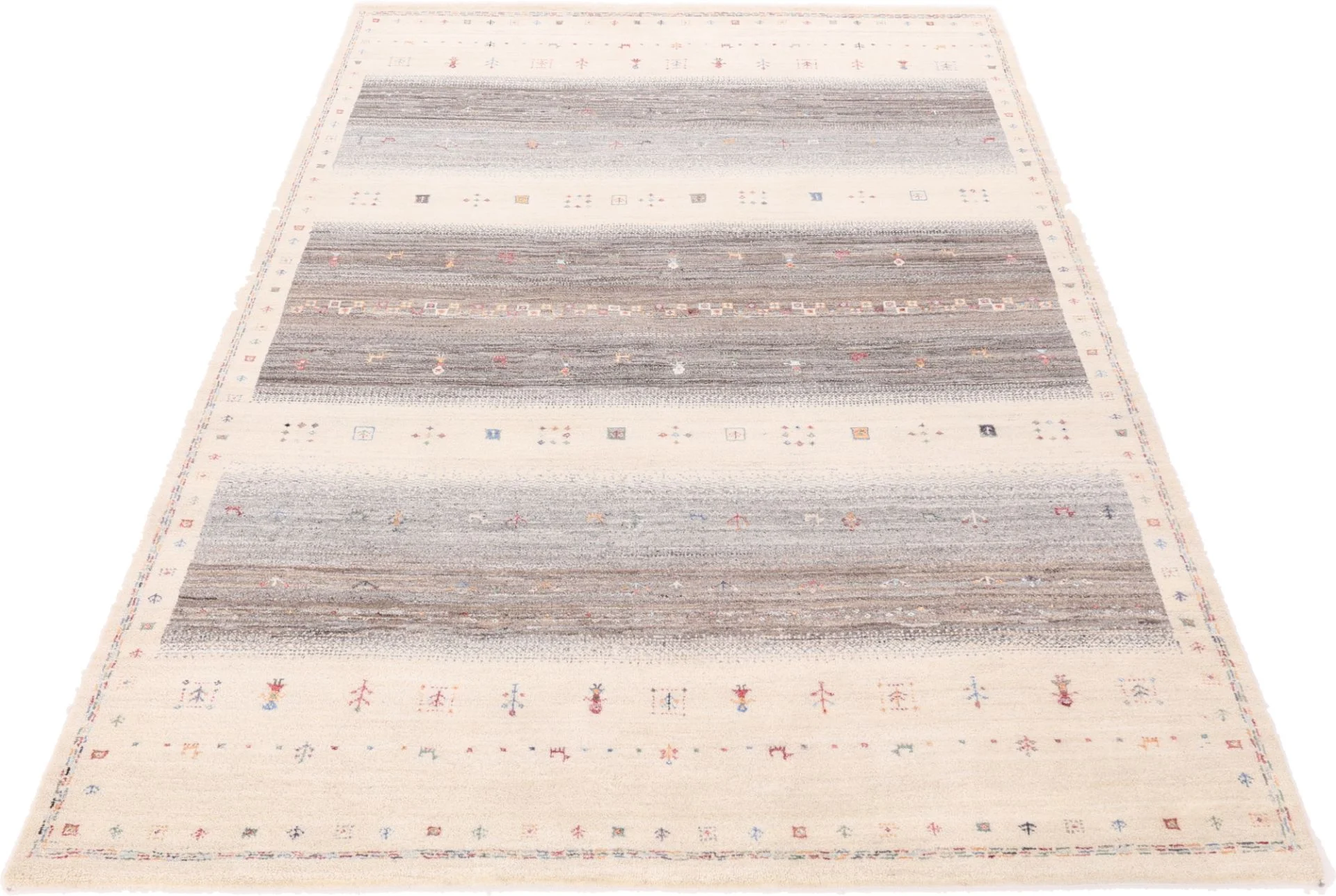 Loribaft Indian Rug — hand-knotted, 248 × 172 cm, Wool & Silk
