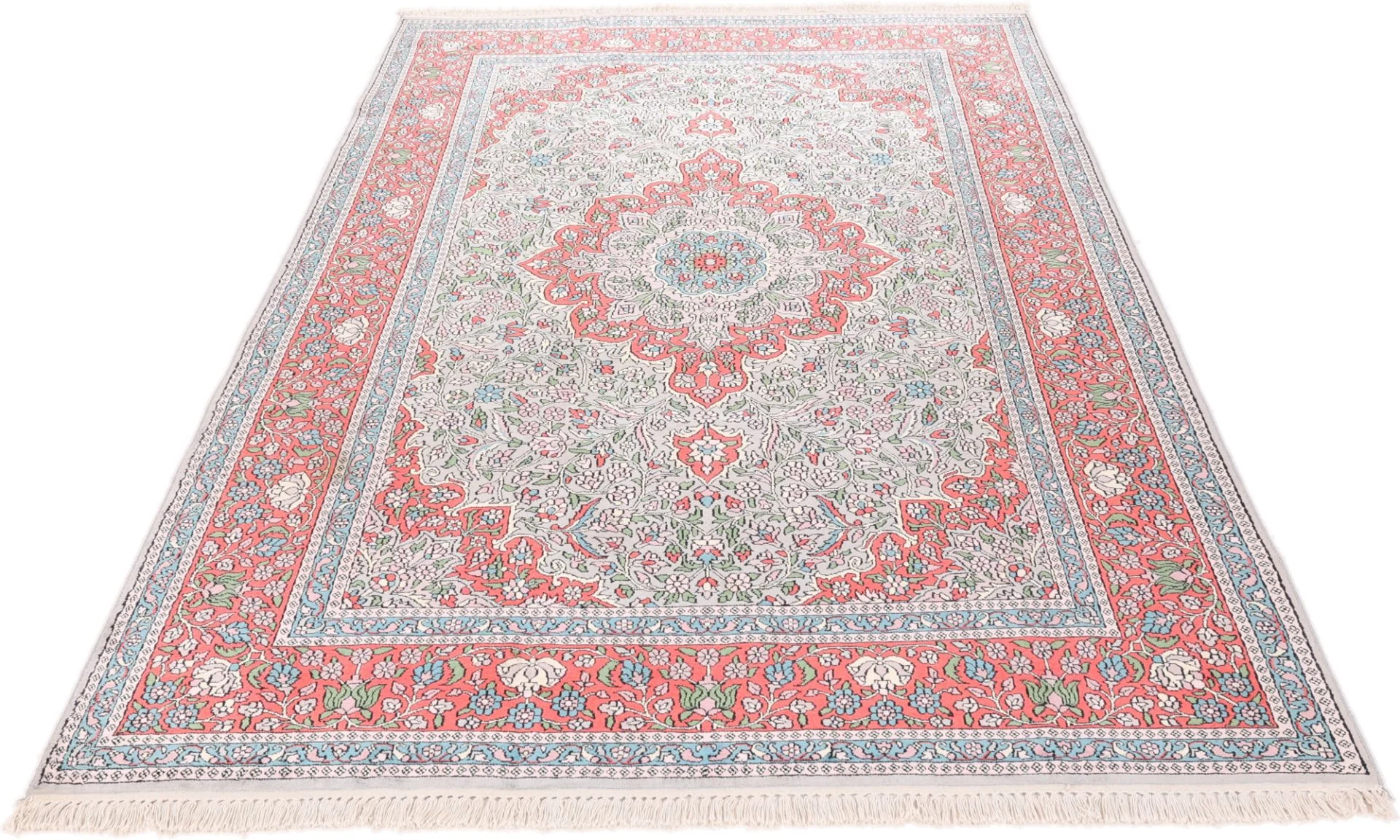 Hand-Knotted Wool Indian Rug, 274 × 182 cm