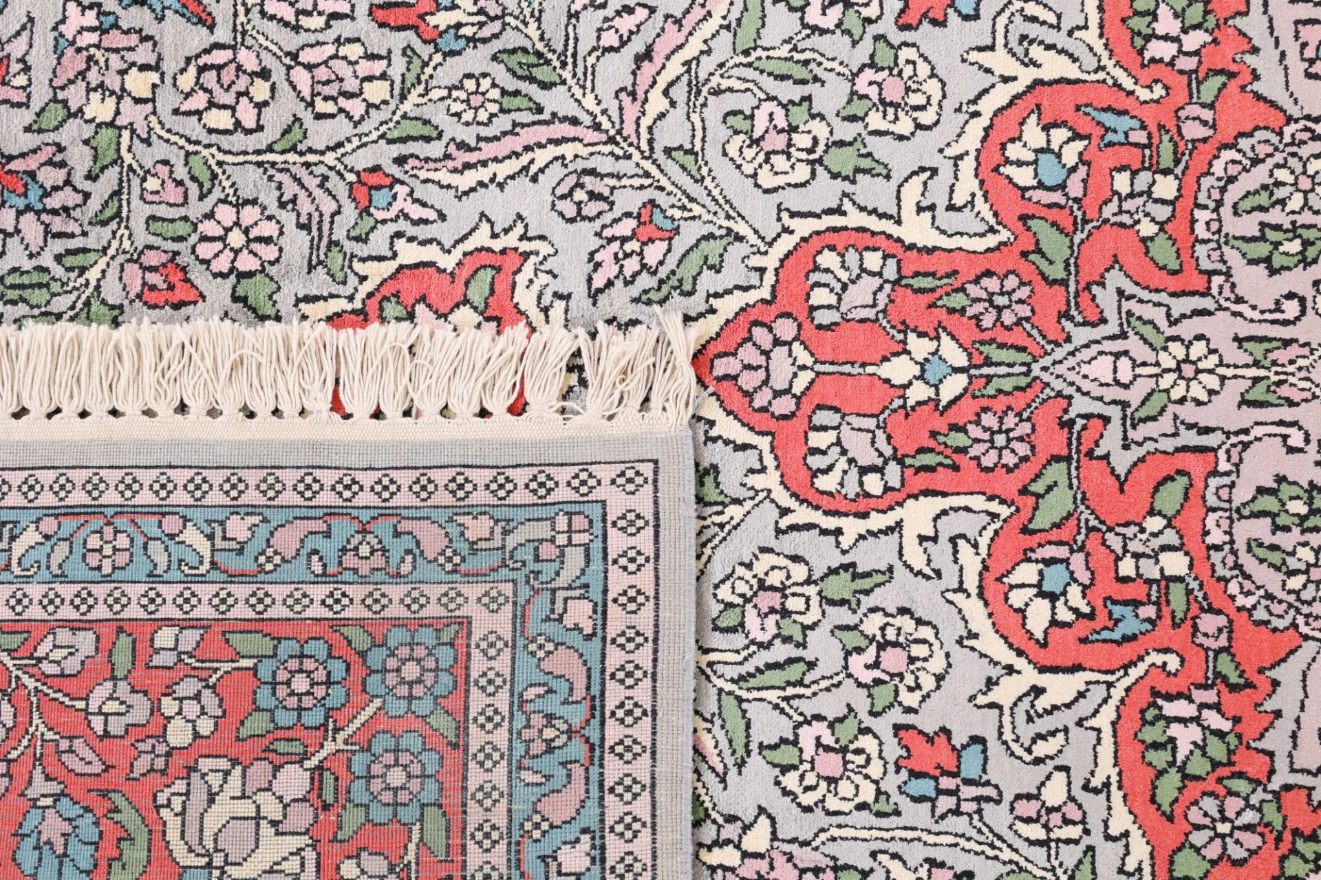Hand-Knotted Wool Indian Rug, 274 × 182 cm