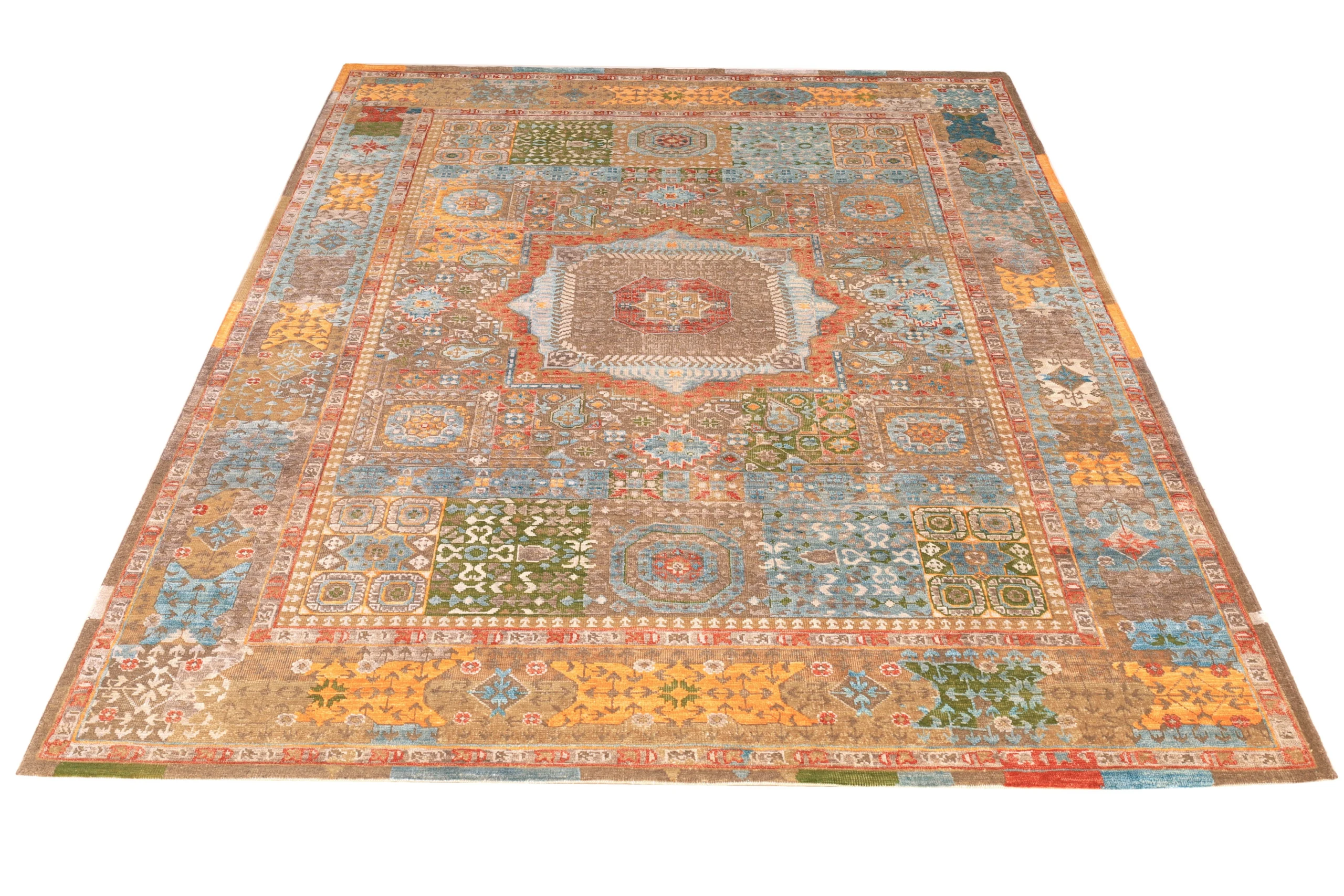 Indian Rug 238 × 175 cm, Wool & Silk, hand-knotted