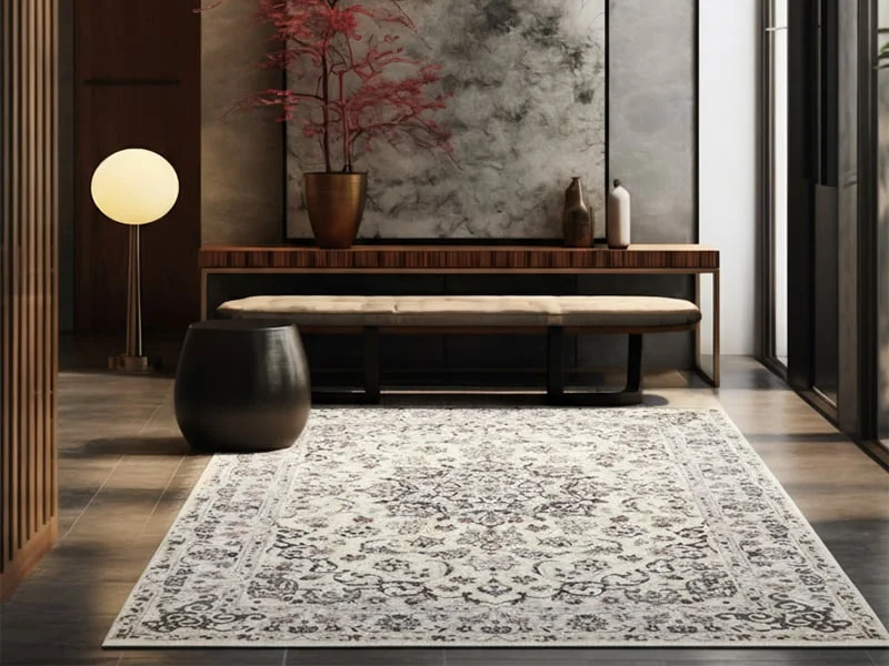 Nain Persian Rug — hand-knotted, 200 × 130 cm, Wool & Silk