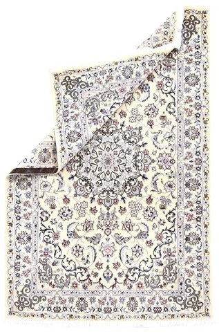 Nain Persian Rug — hand-knotted, 200 × 130 cm, Wool & Silk