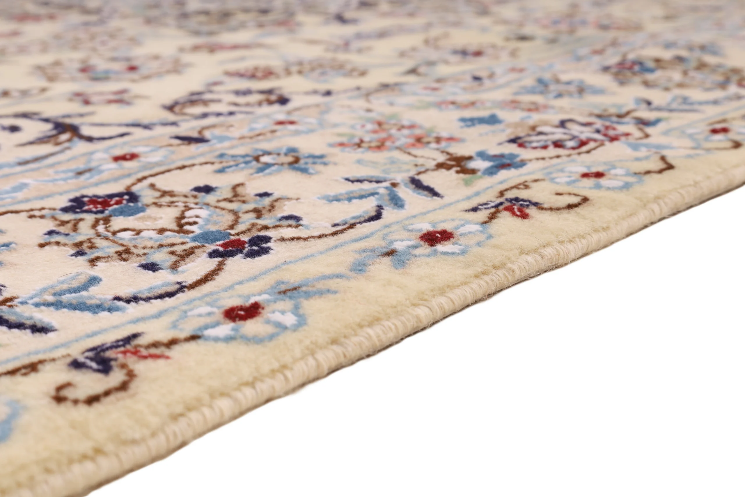 Nain Persian Rug — hand-knotted, 200 × 130 cm, Wool & Silk