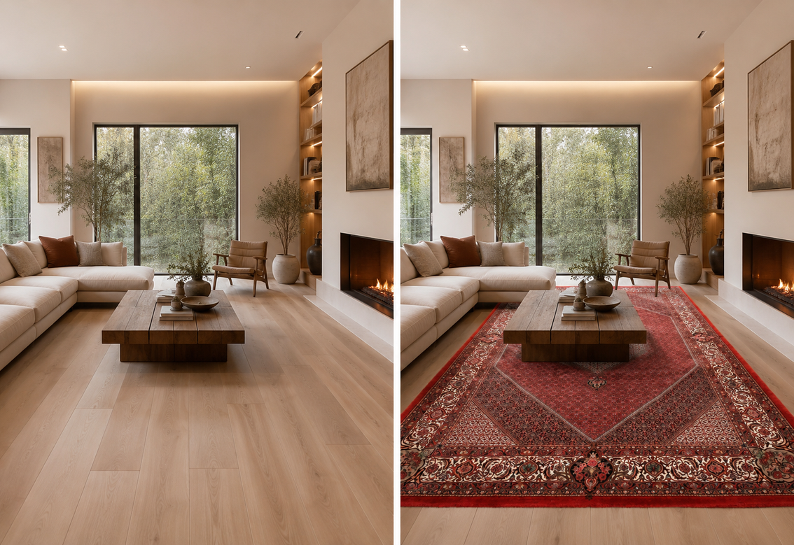 Bijar Persian Rug — hand-knotted, 308 × 212 cm, Wool & Silk