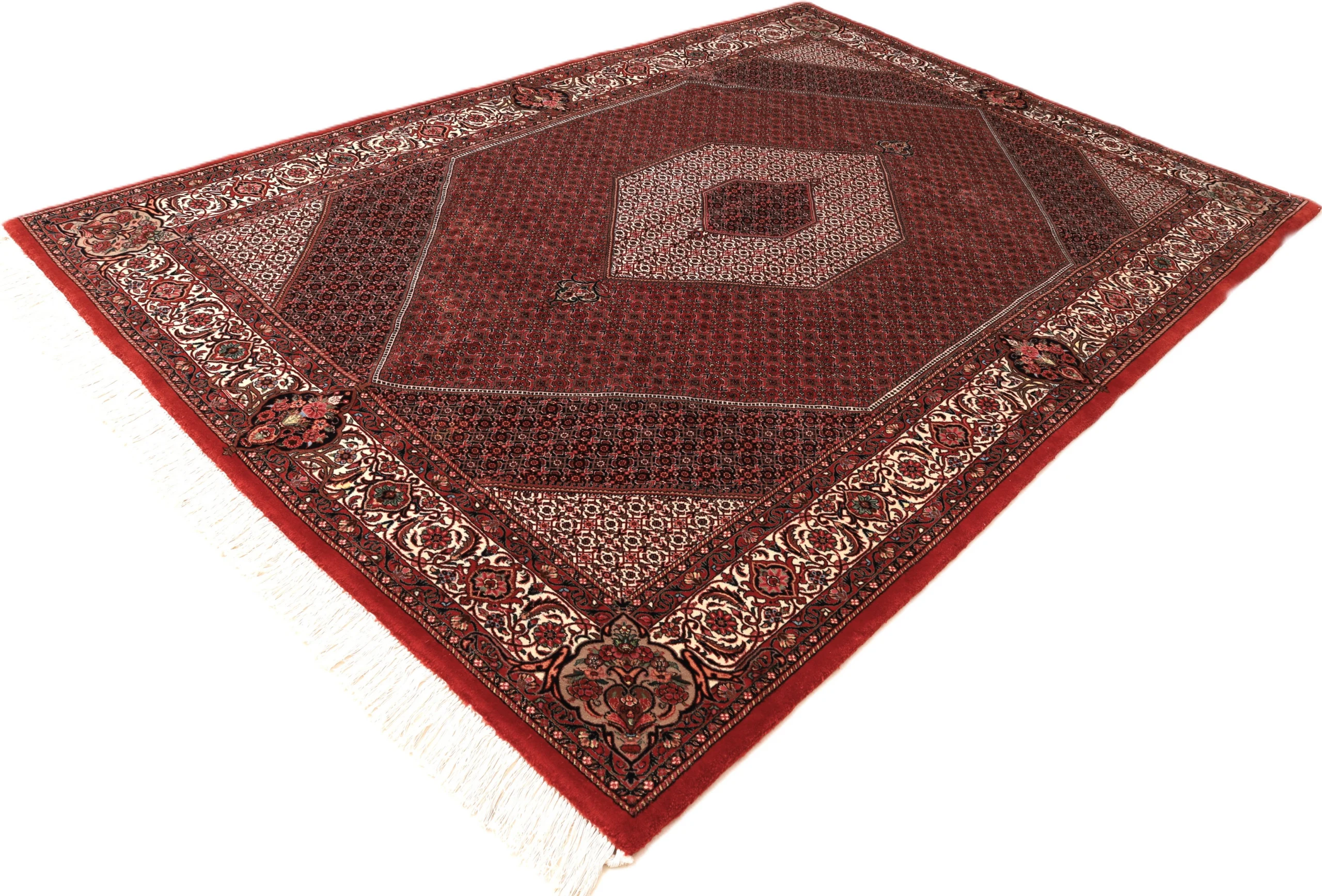 Bijar Persian Rug — hand-knotted, 308 × 212 cm, Wool & Silk