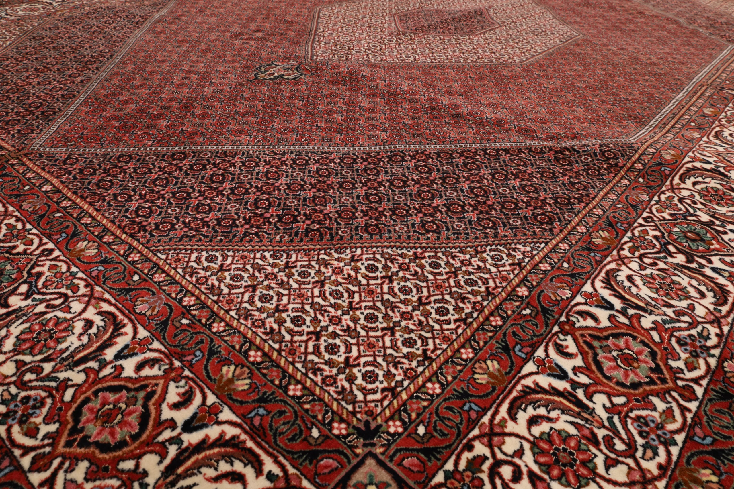 Bijar Persian Rug — hand-knotted, 308 × 212 cm, Wool & Silk
