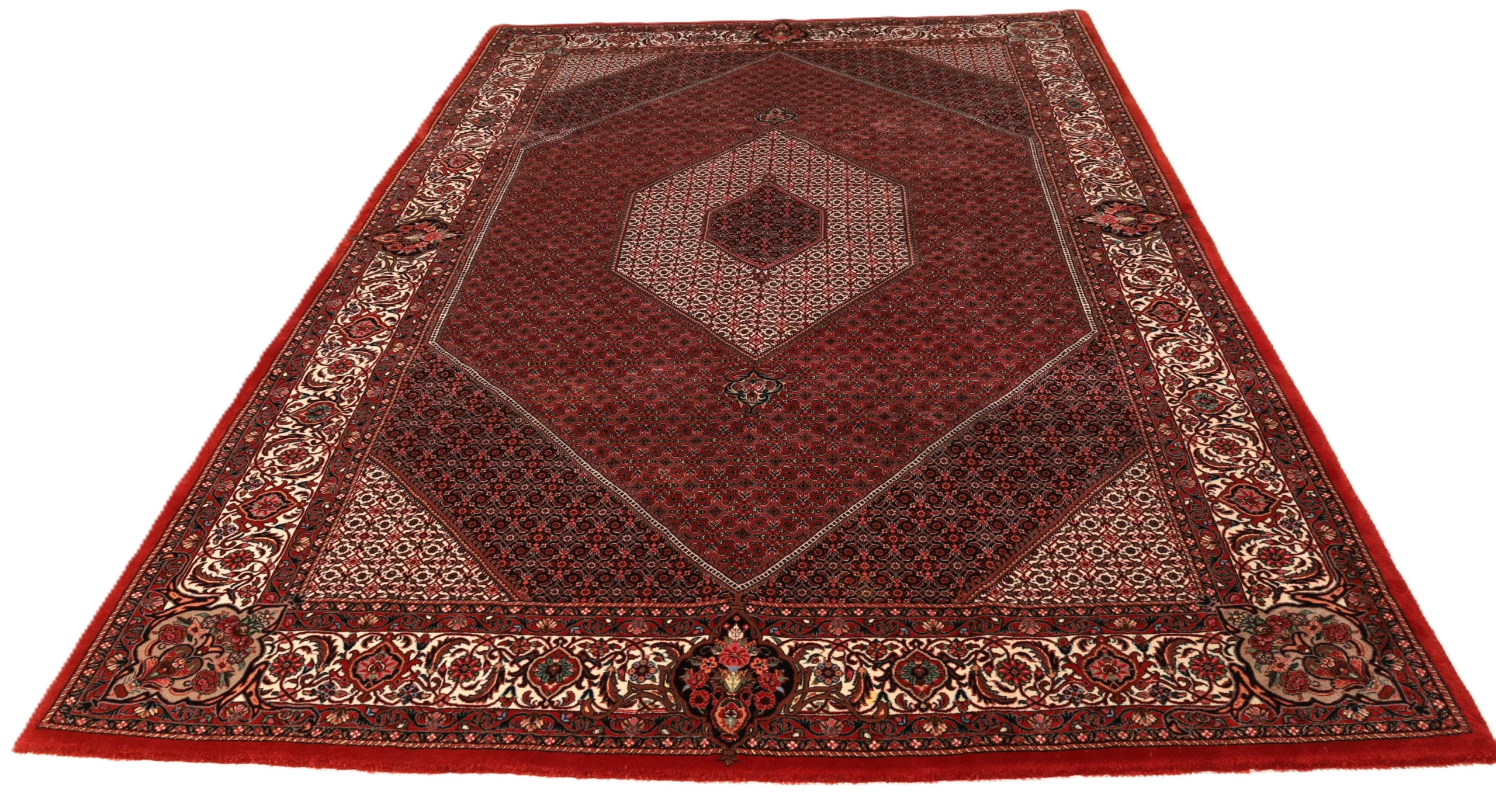 Bijar Persian Rug — hand-knotted, 308 × 212 cm, Wool & Silk
