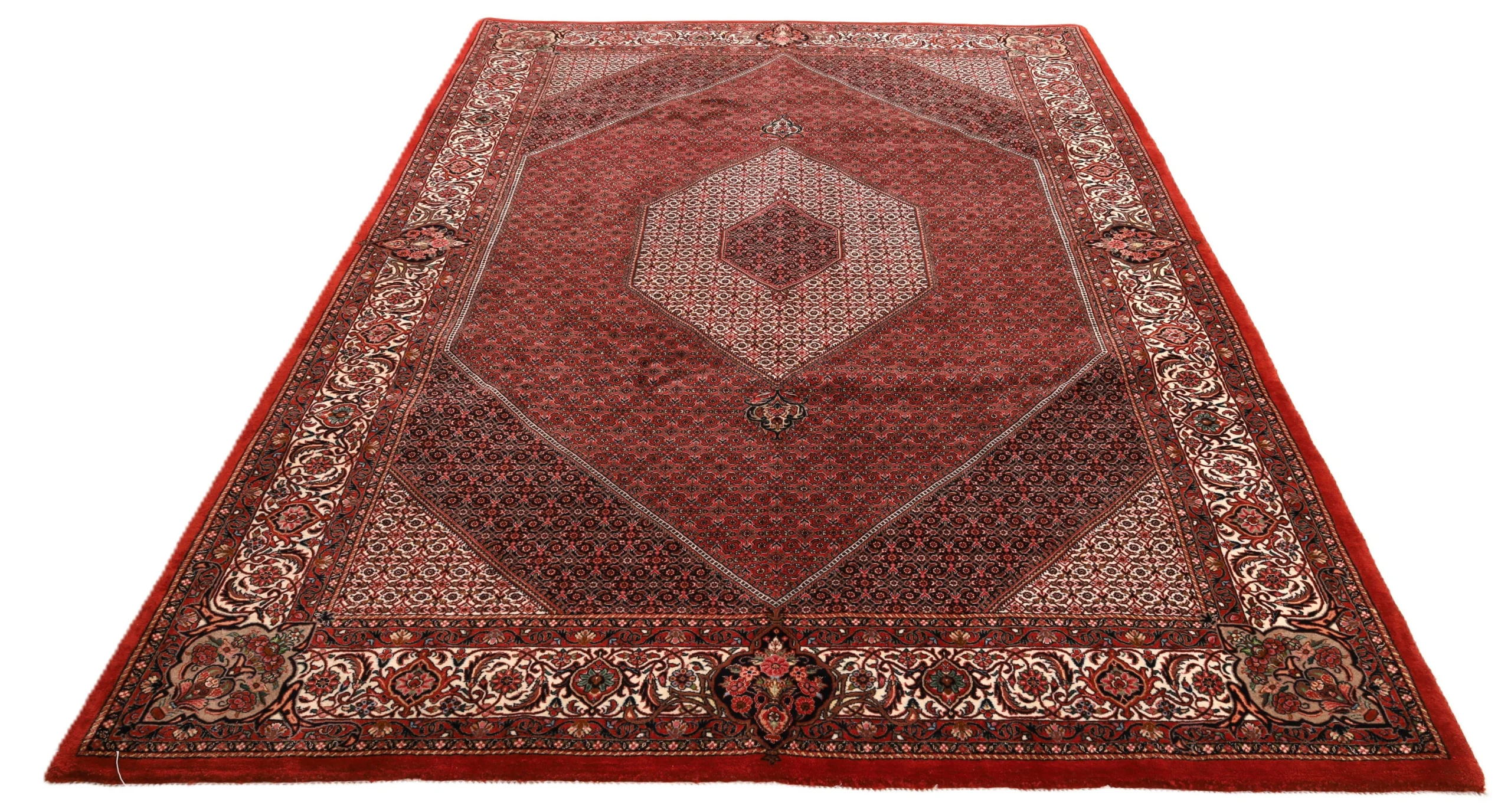 Bijar Persian Rug — hand-knotted, 308 × 212 cm, Wool & Silk