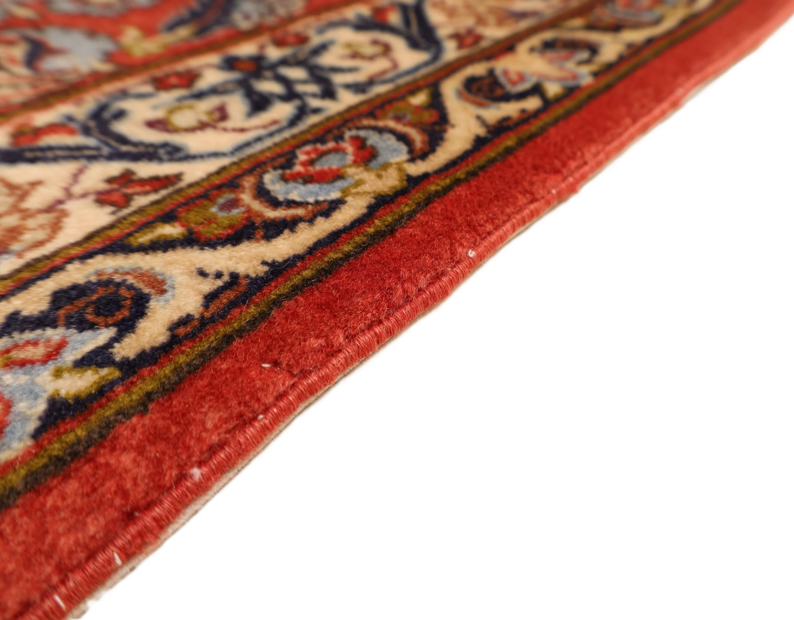 Hand-Knotted Wool & Silk Isfahan Persian Rug, 298 × 198 cm