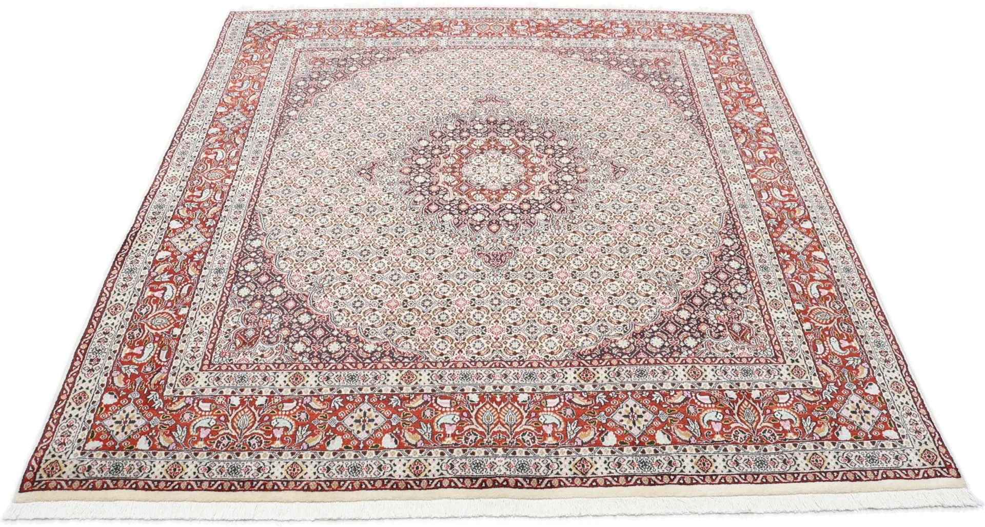 Moud Persian Rug 195 × 207 cm, Wool, hand-knotted