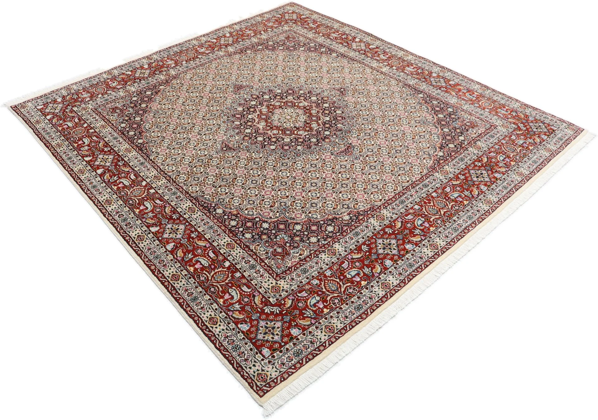 Moud Persian Rug 195 × 207 cm, Wool, hand-knotted