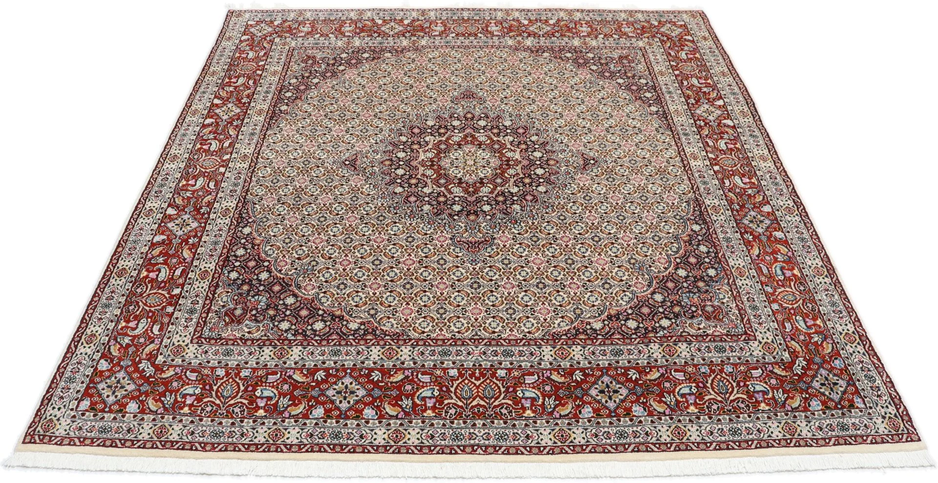 Moud Persian Rug 195 × 207 cm, Wool, hand-knotted