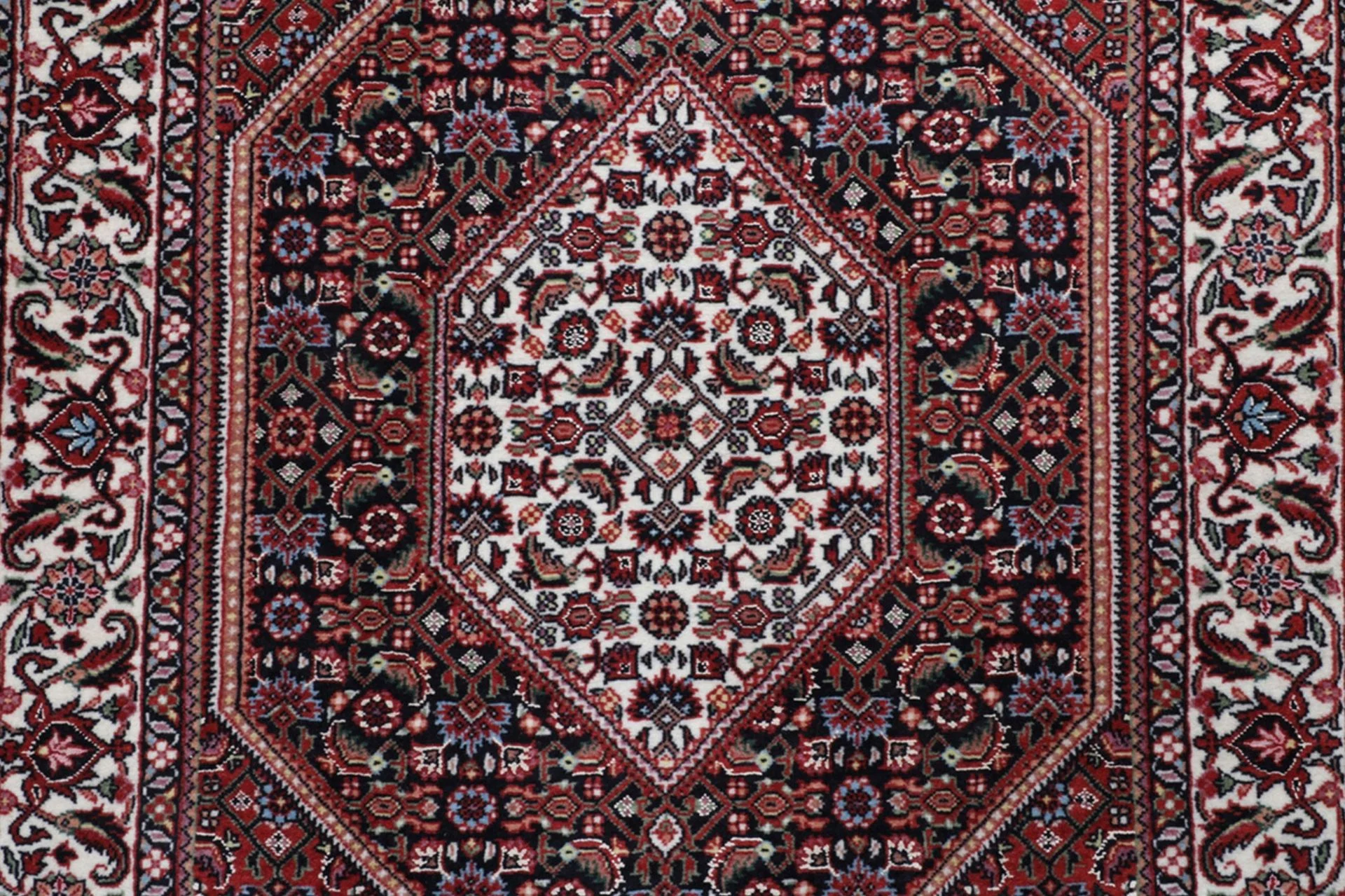 Hand-Knotted Wool & Silk Bijar Persian Rug, 85 × 296 cm