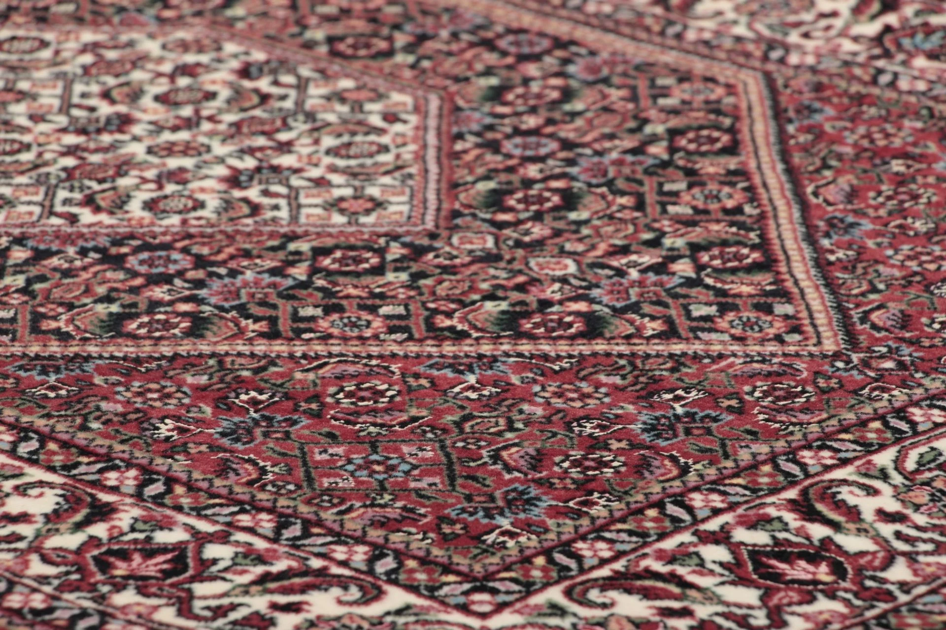 Hand-Knotted Wool & Silk Bijar Persian Rug, 85 × 296 cm